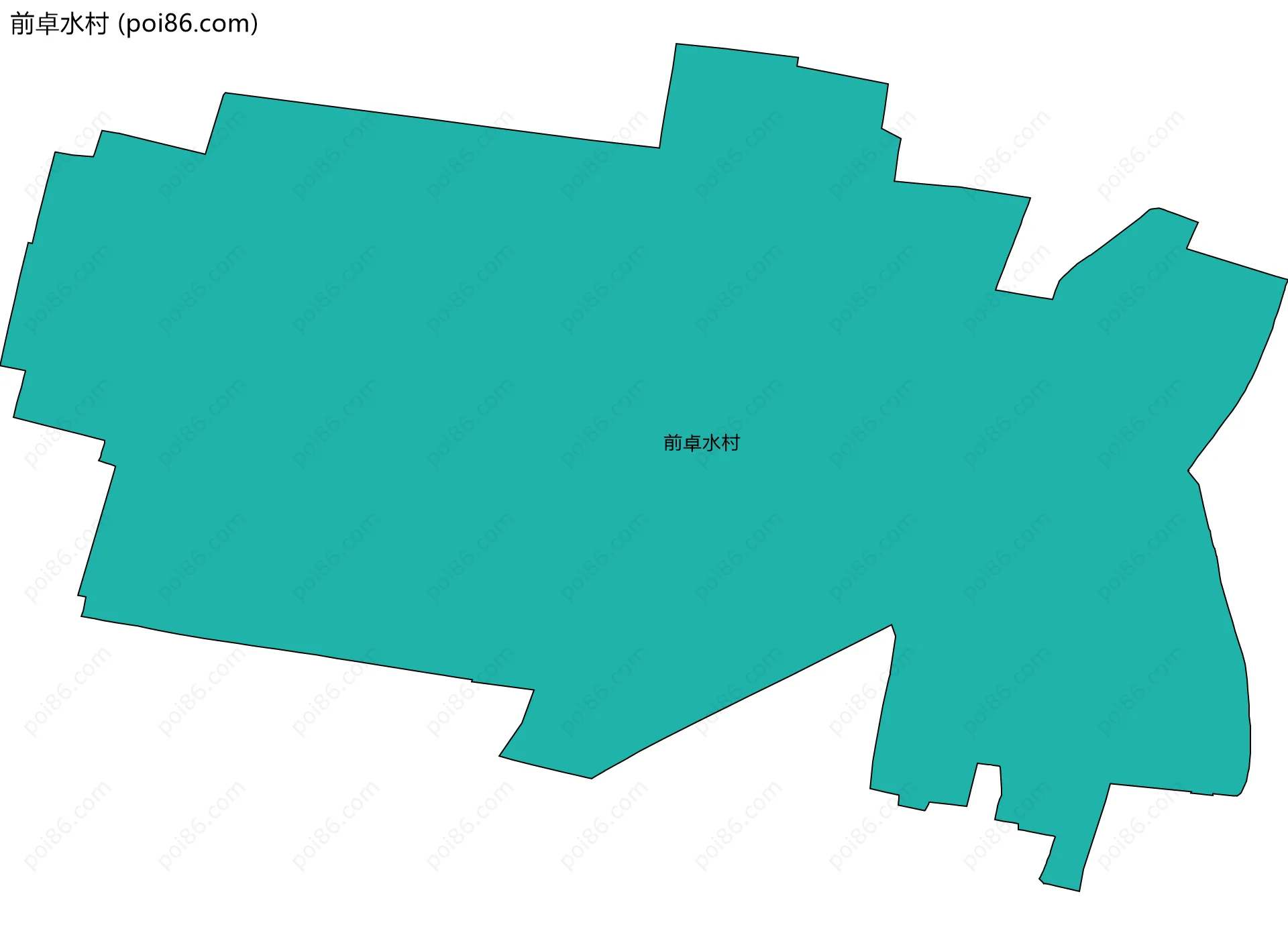 前卓水村边界地图