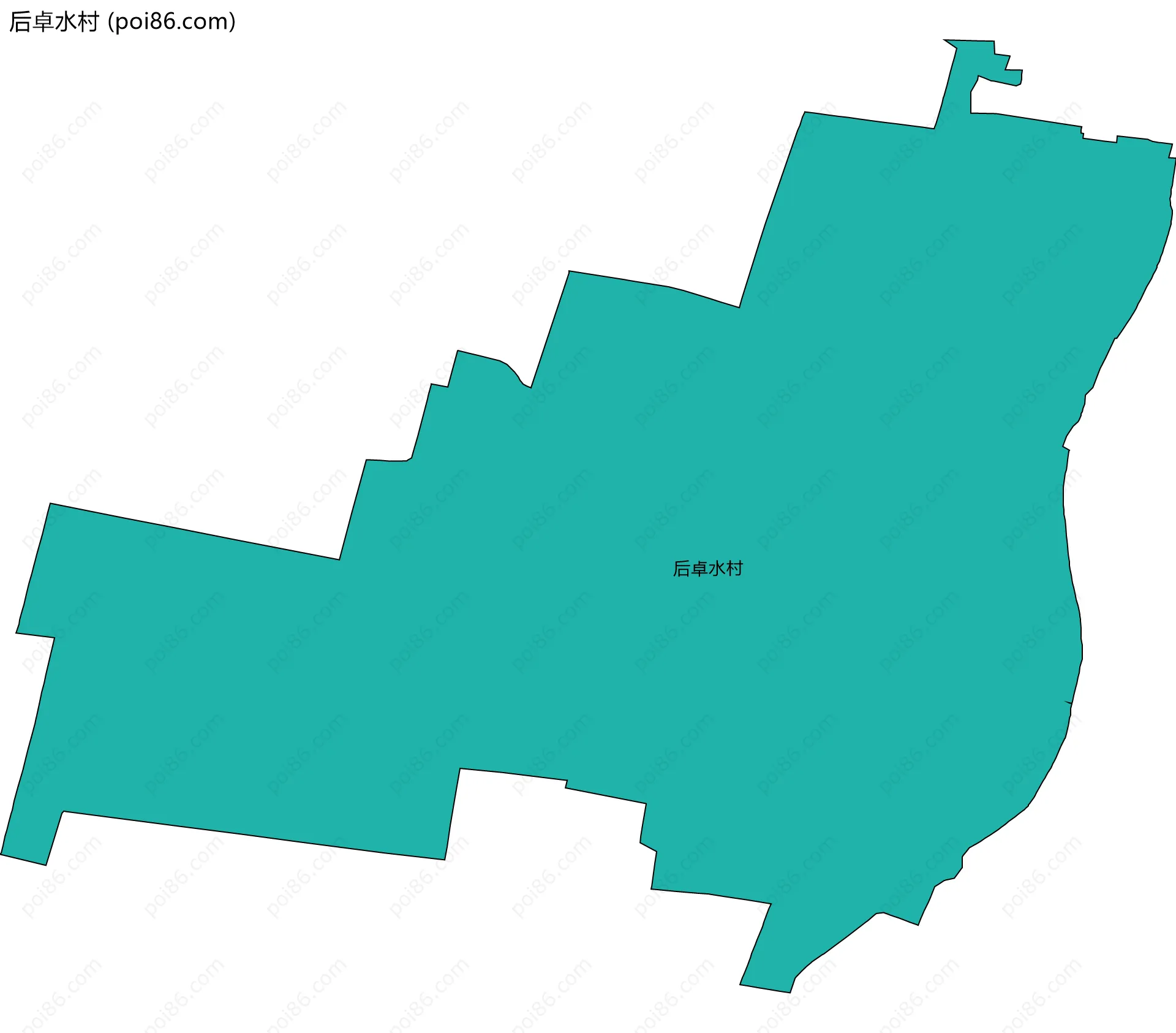 后卓水村边界地图