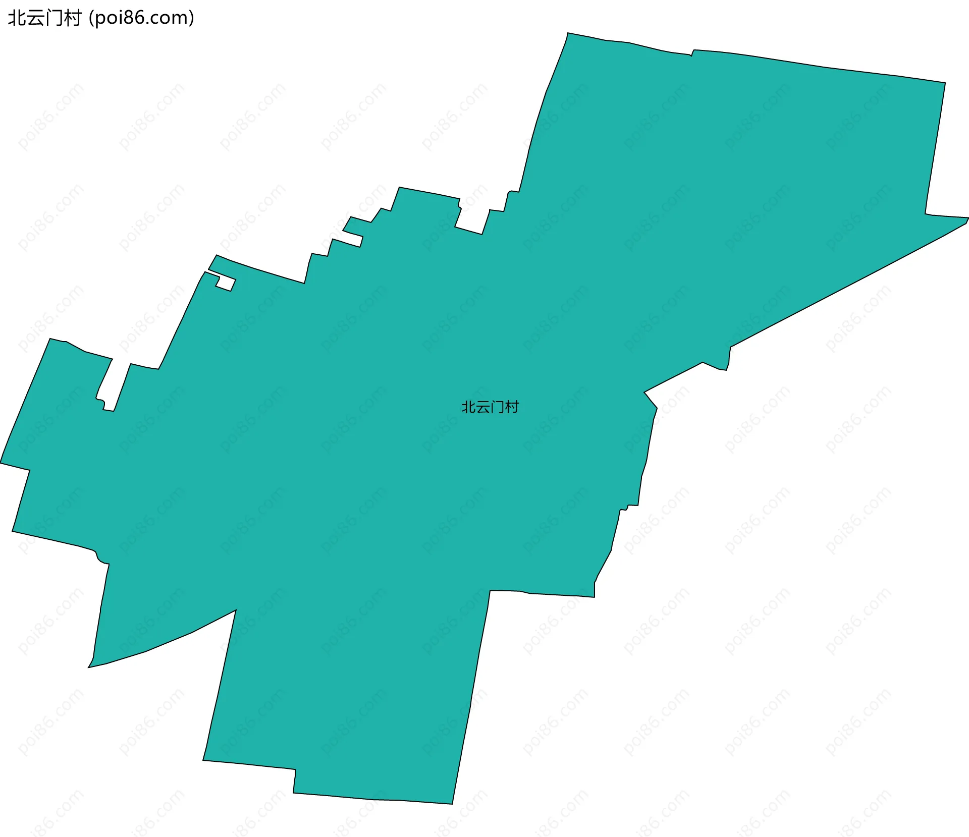 北云门村边界地图