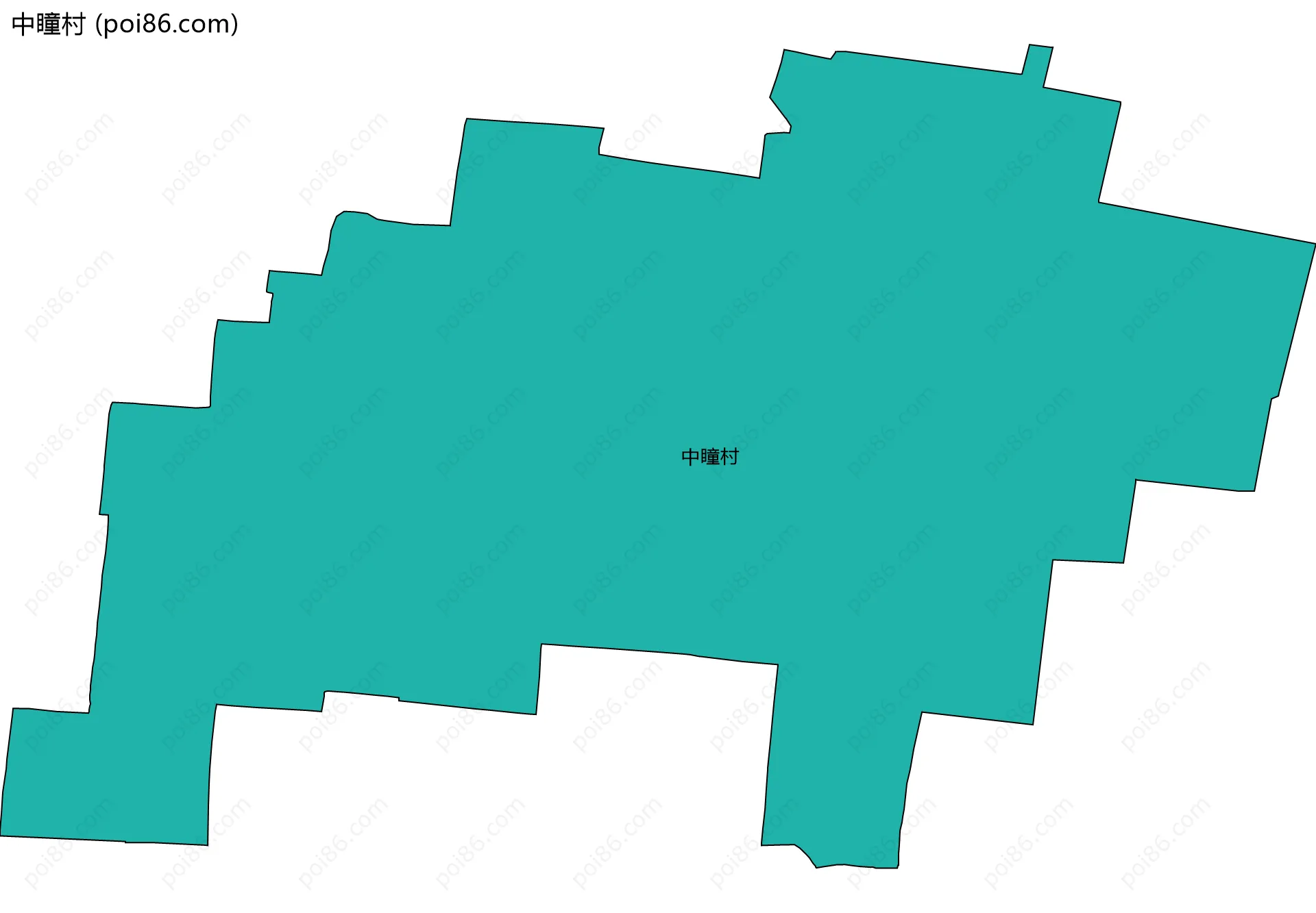 中瞳村边界地图