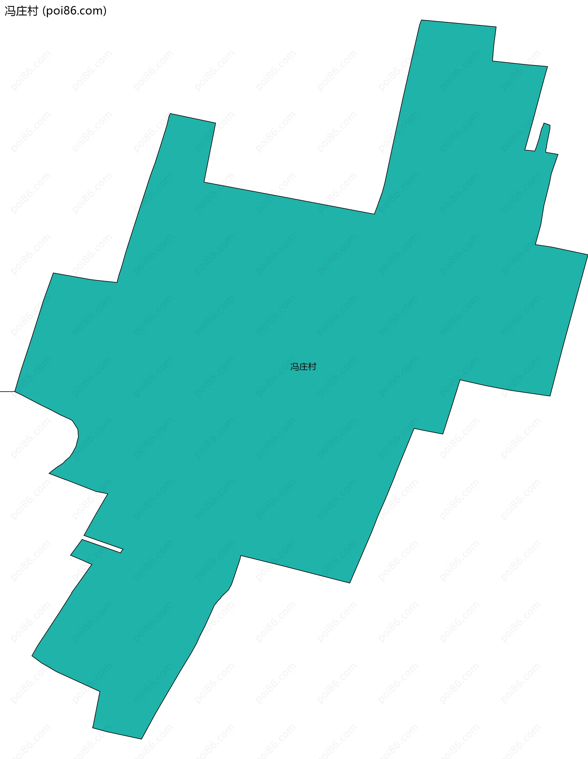 冯庄村边界地图