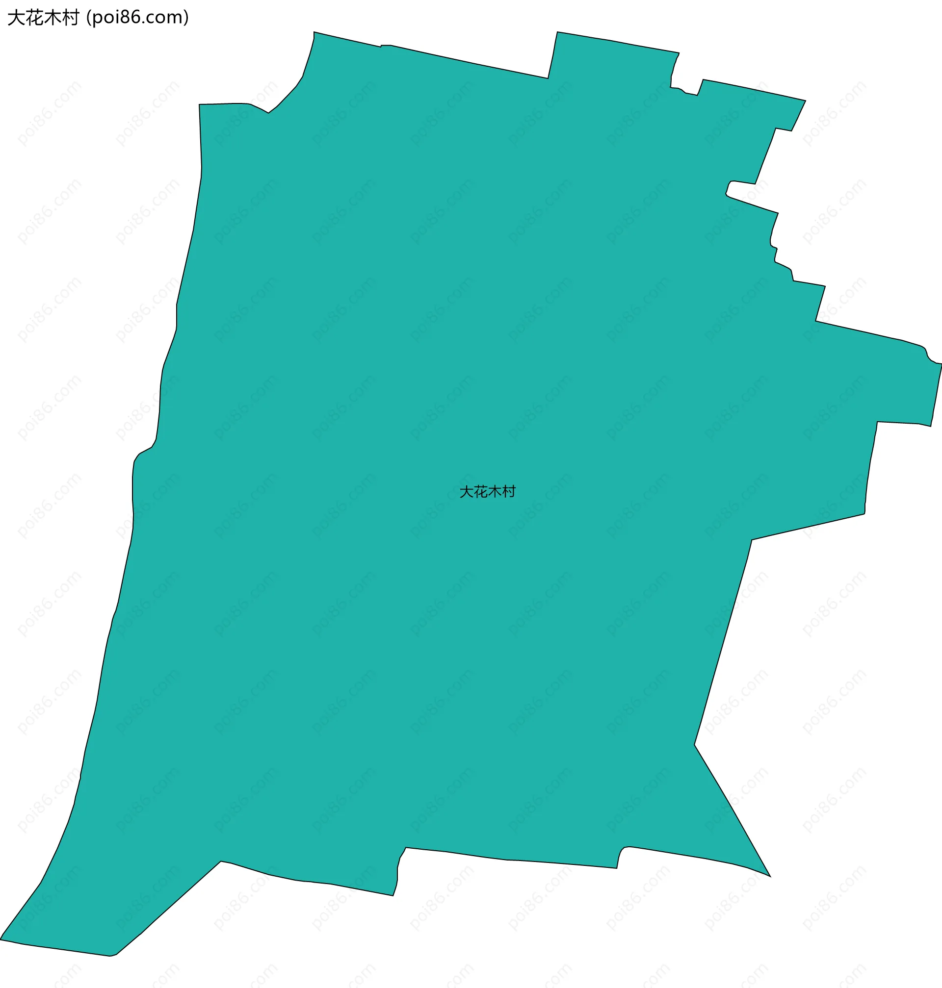 大花木村边界地图