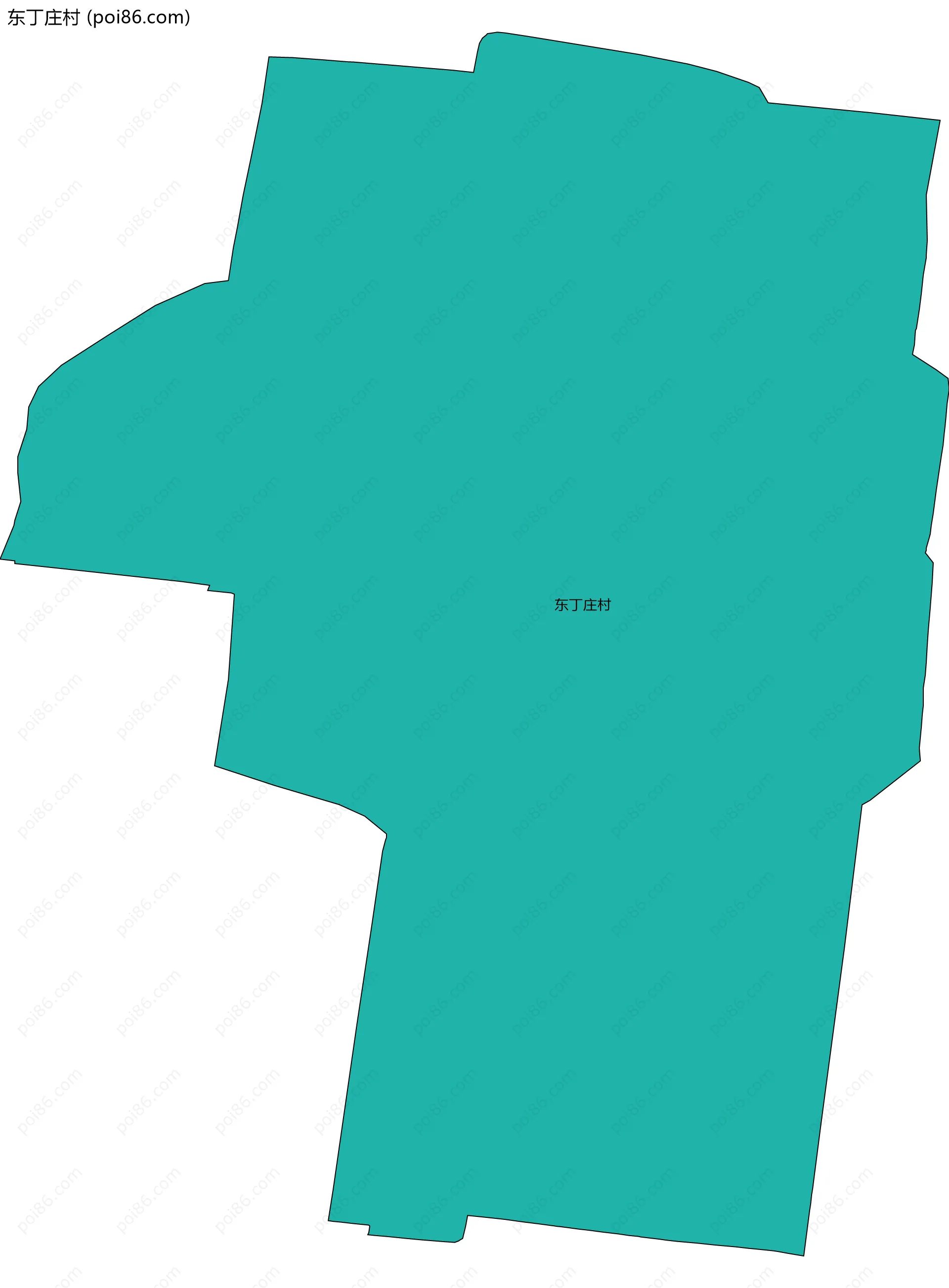 东丁庄村边界地图