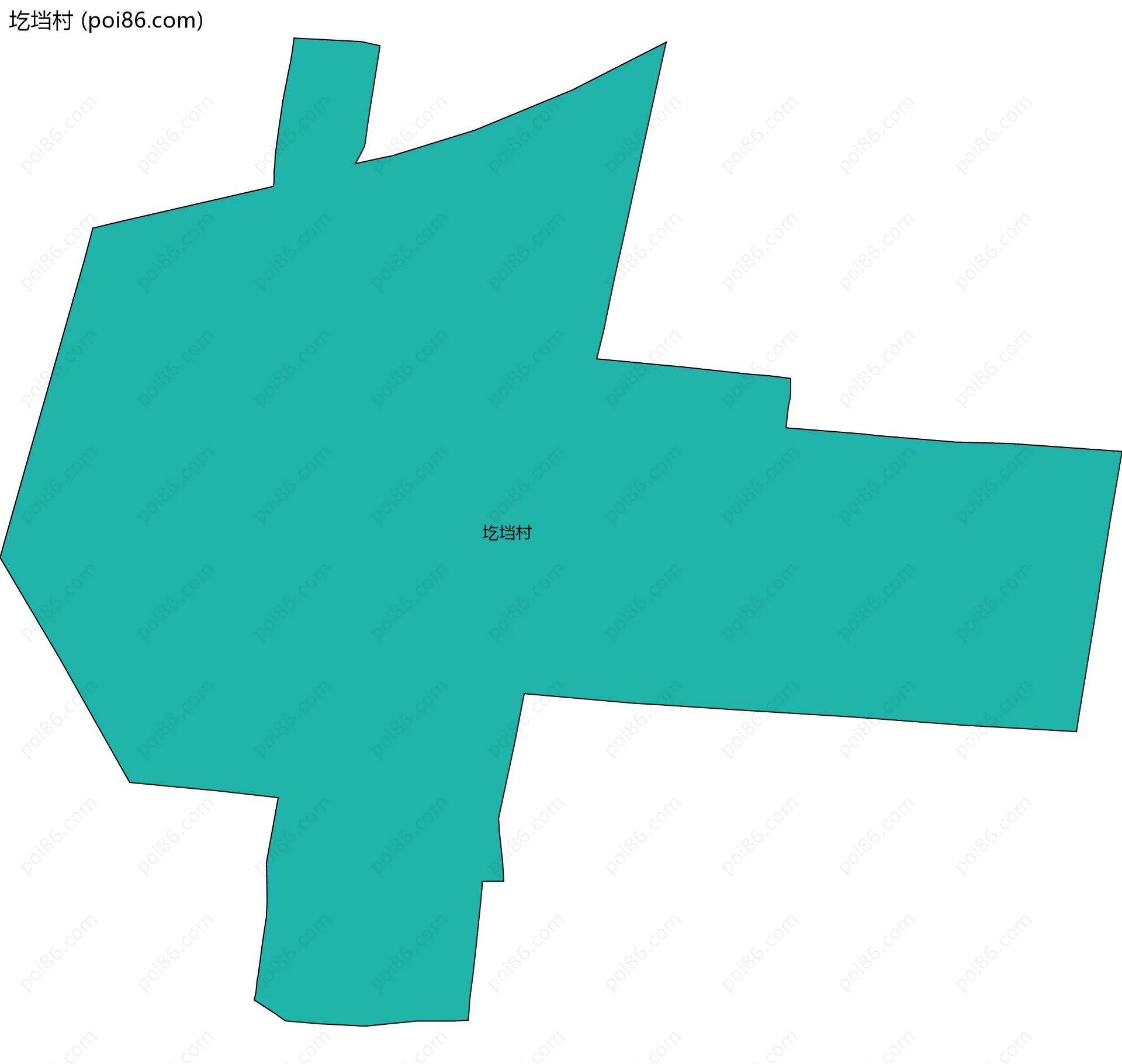 圪垱村边界地图