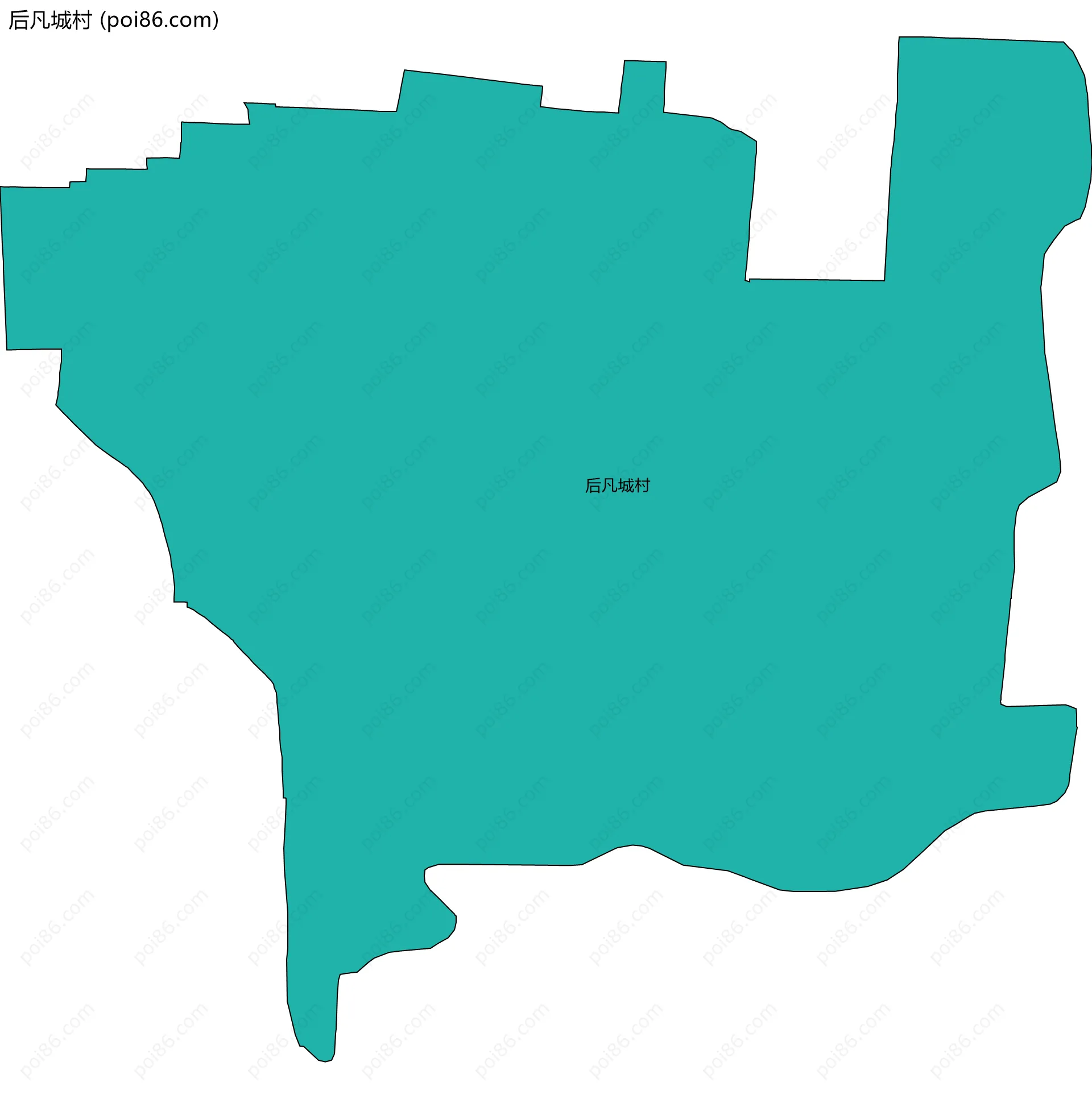 后凡城村边界地图