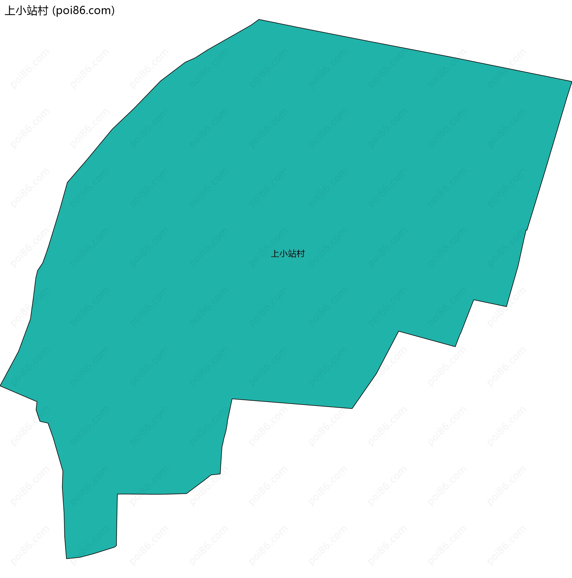 上小站村边界地图
