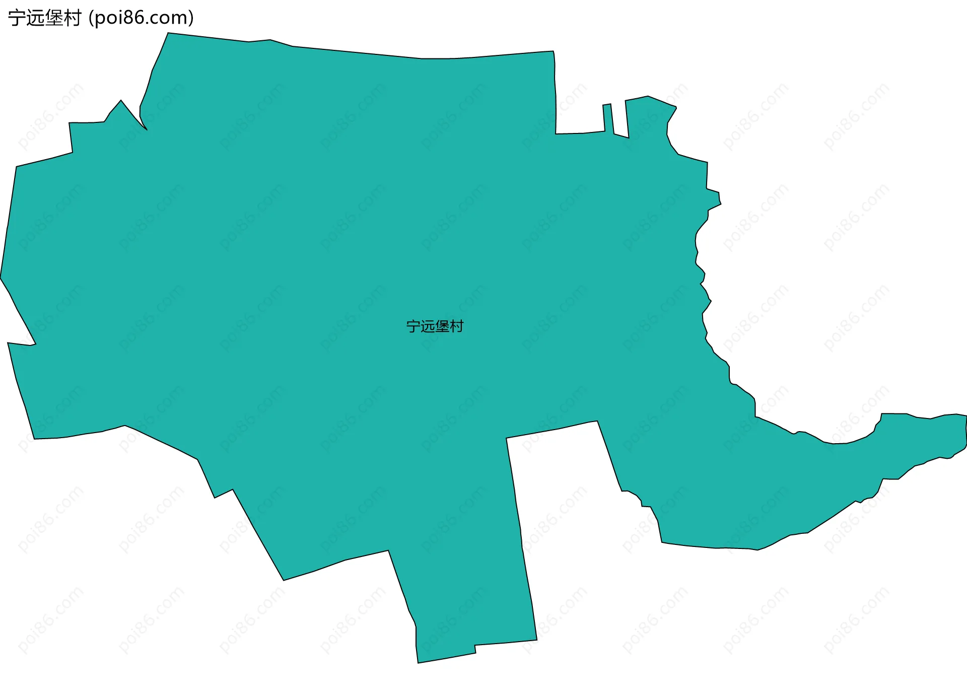 宁远堡村边界地图