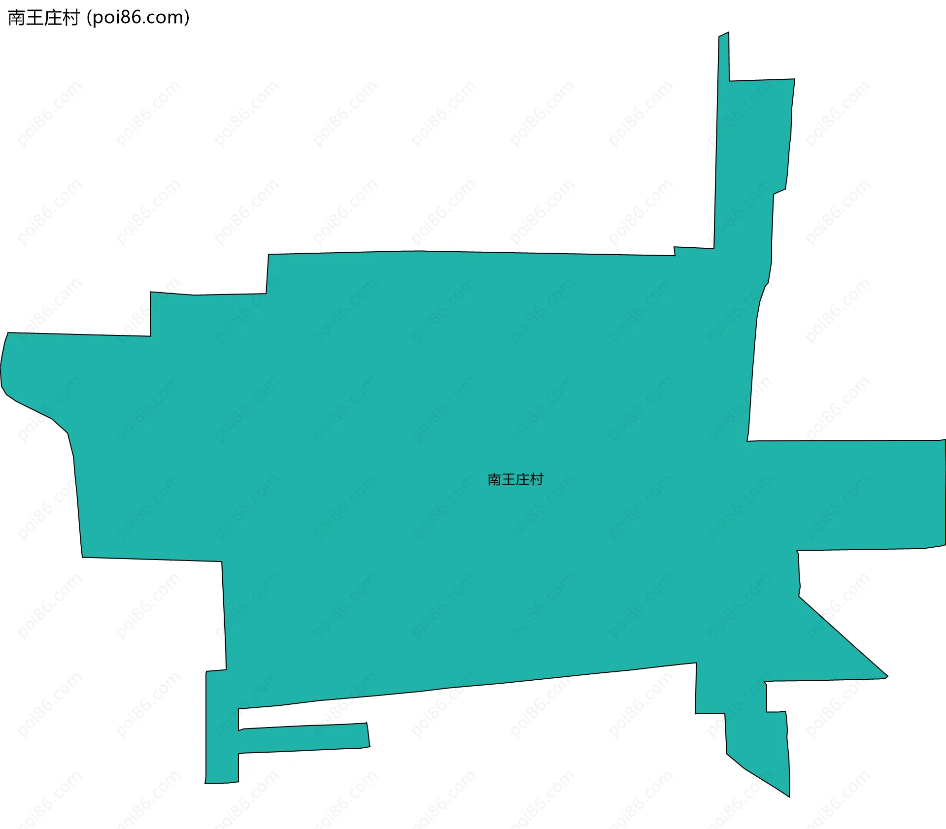 南王庄村边界地图