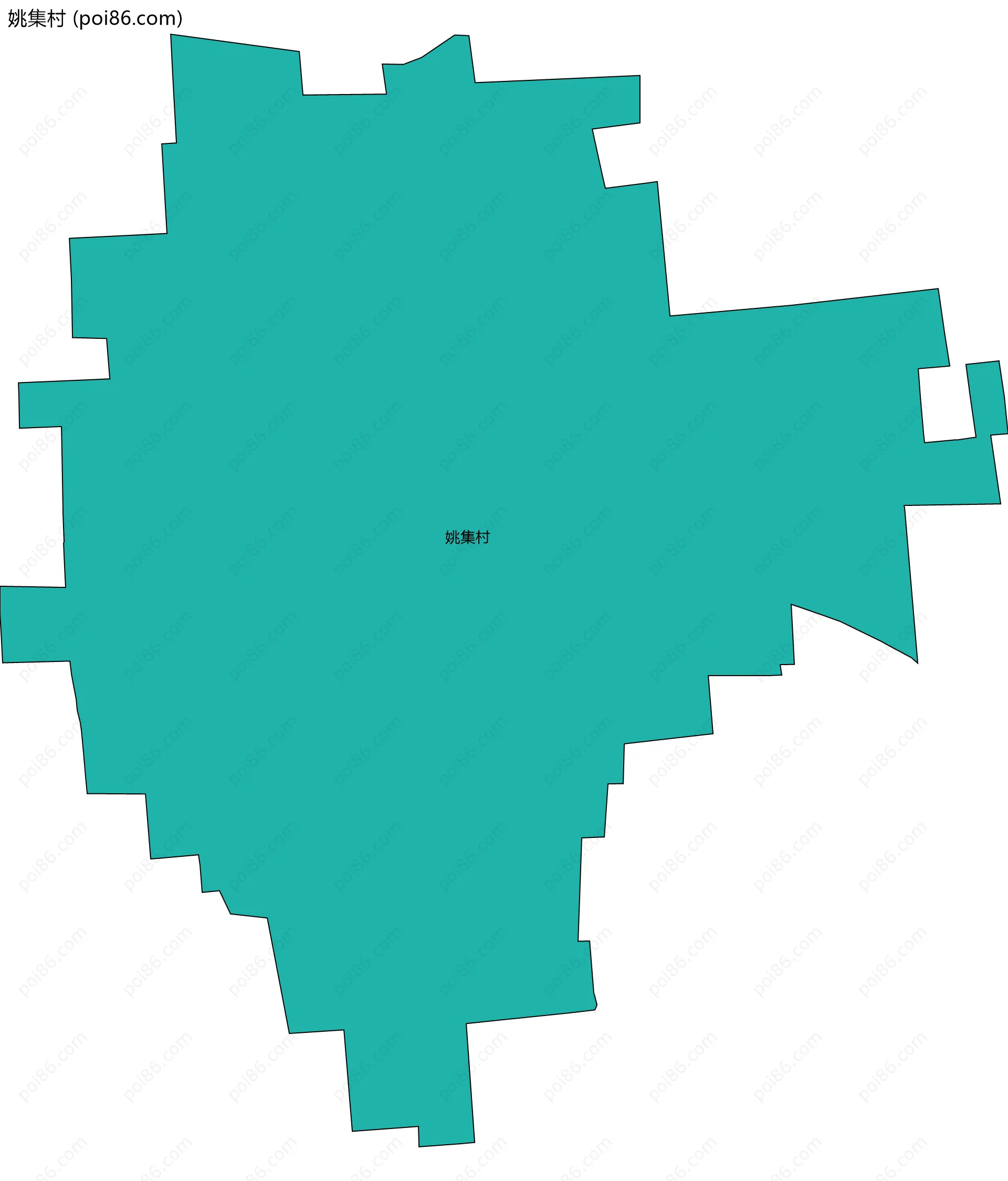 姚集村边界地图