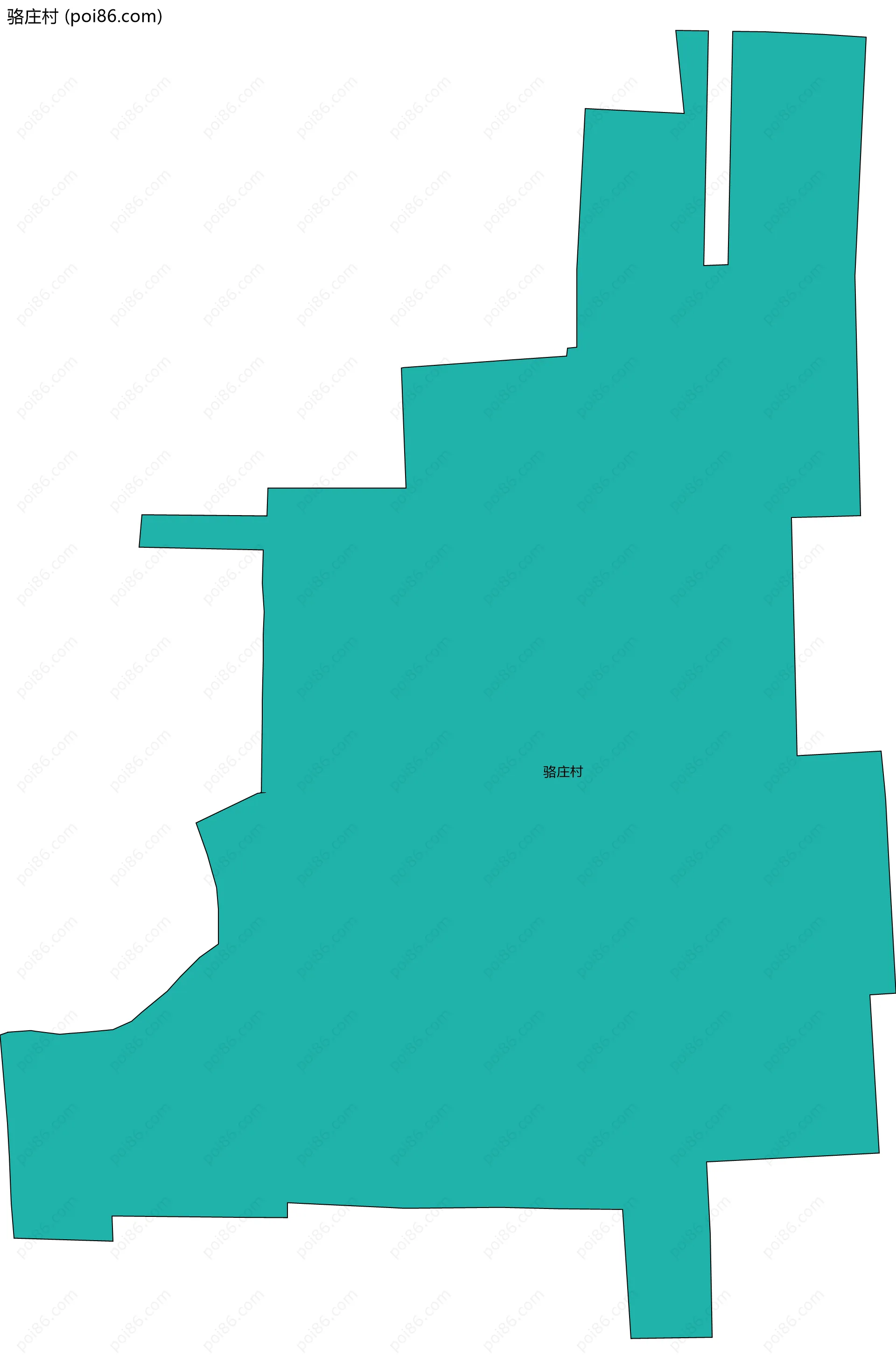 骆庄村边界地图