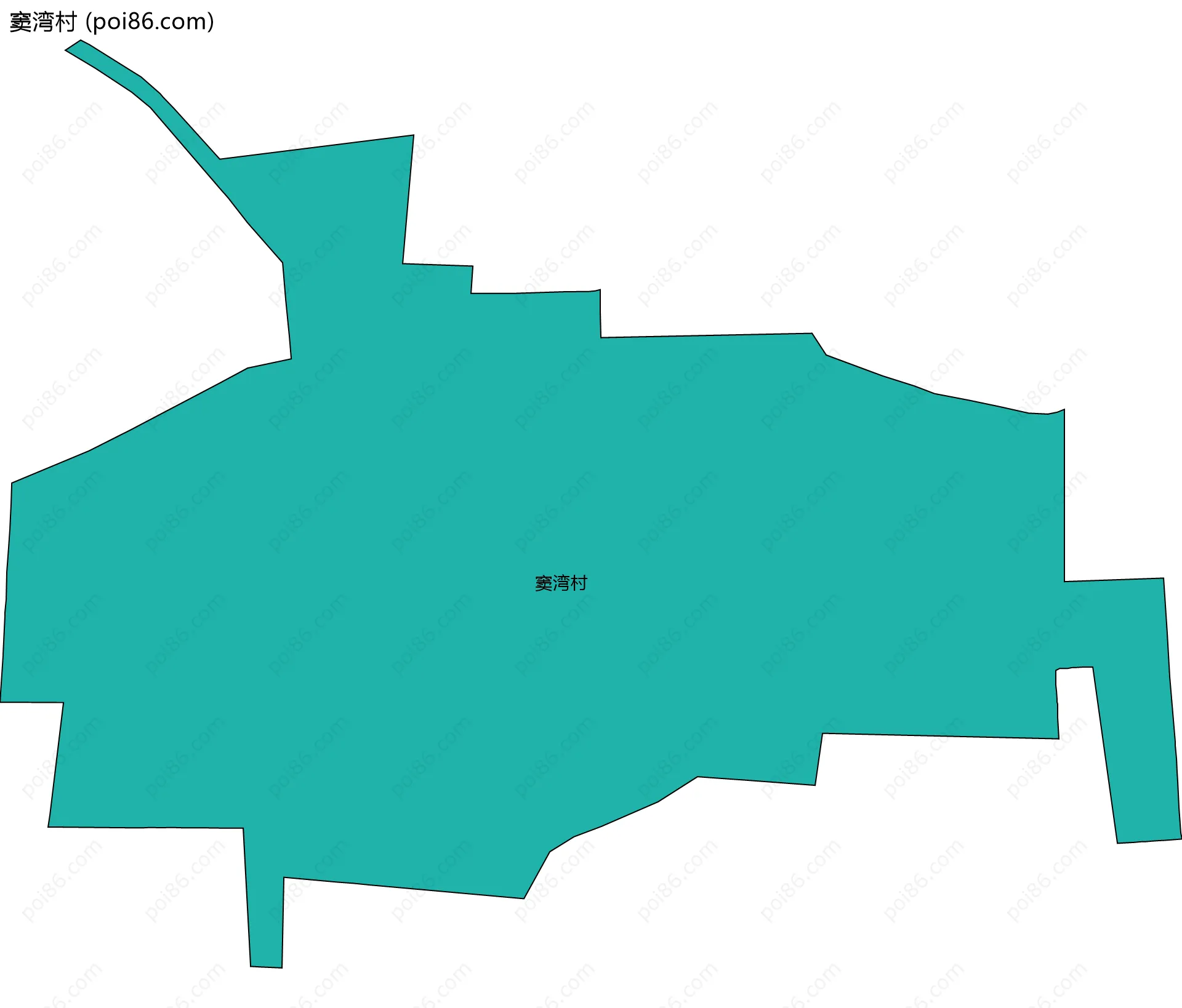 窦湾村边界地图