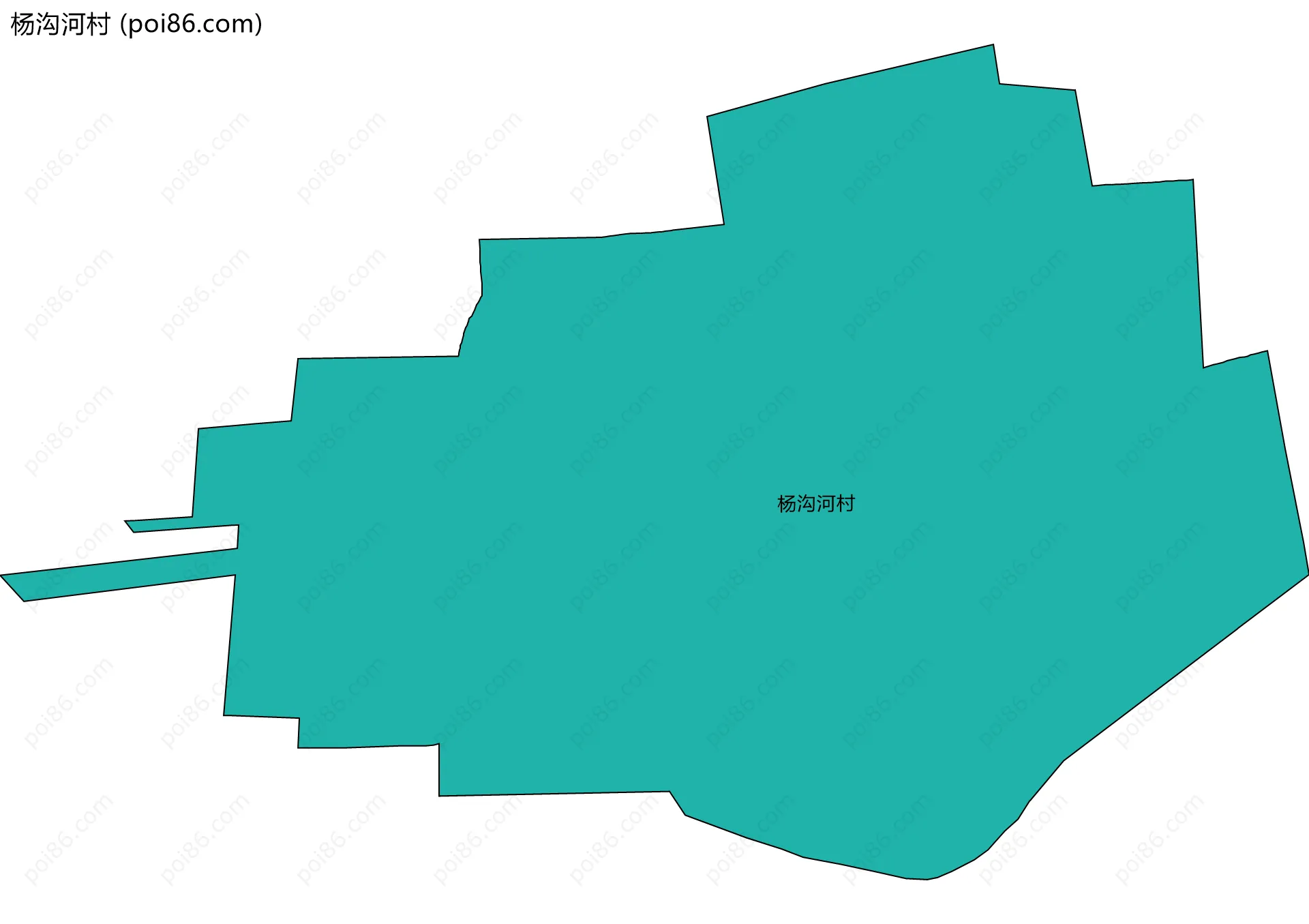 杨沟河村边界地图