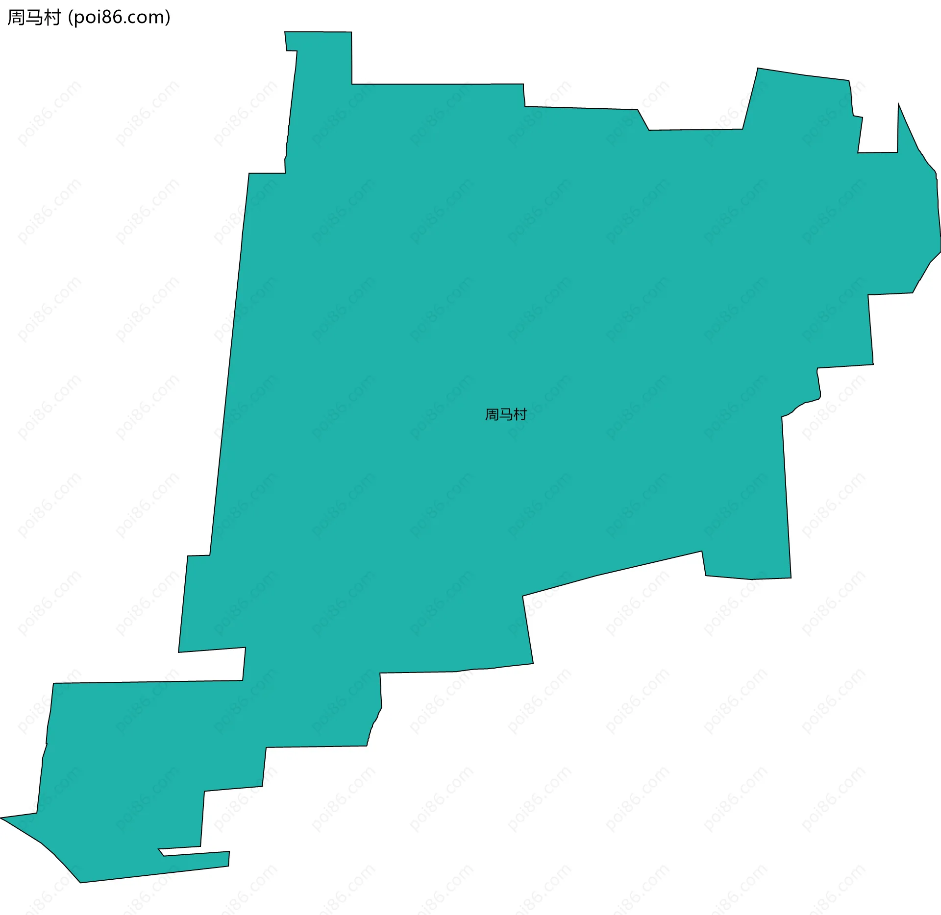 周马村边界地图