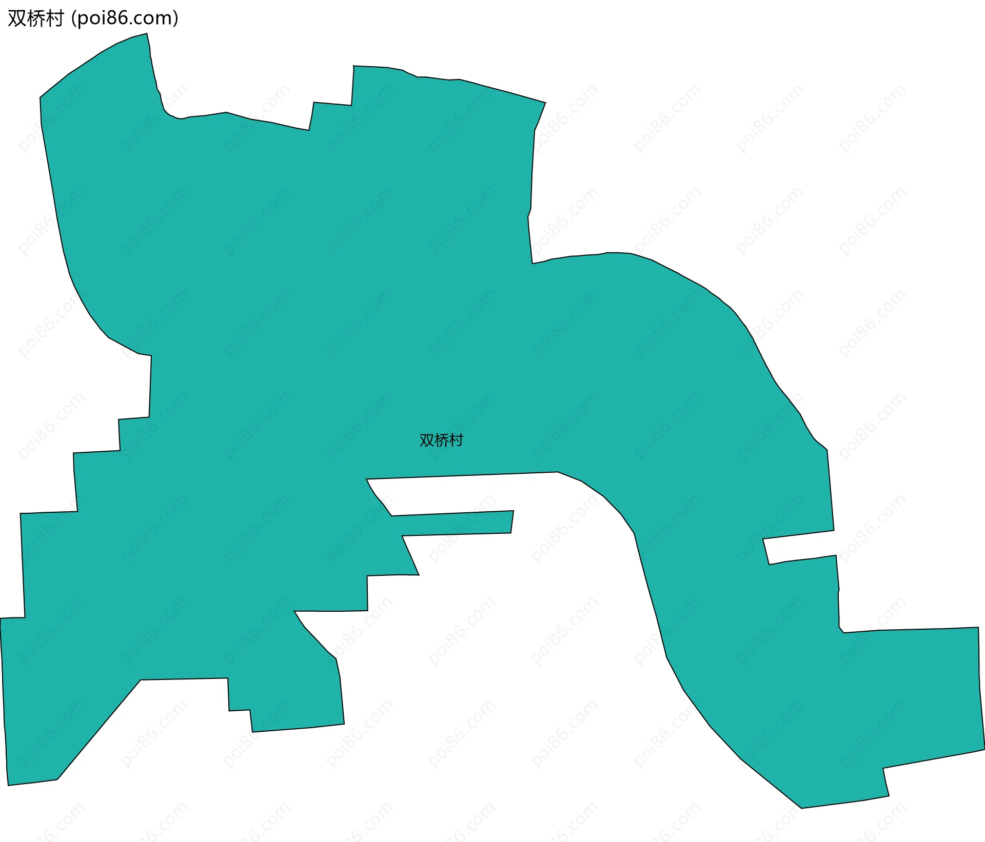 双桥村边界地图