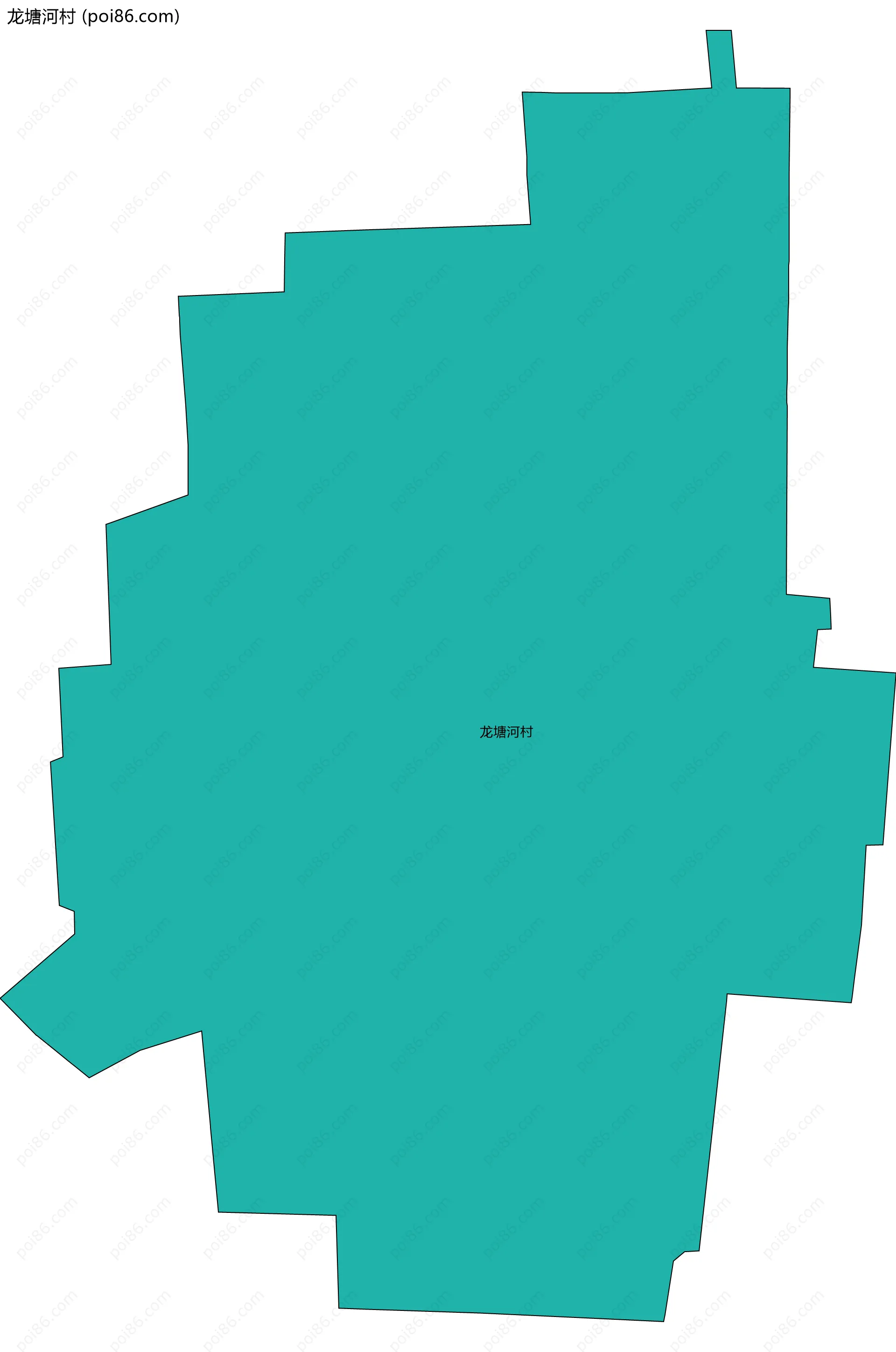 龙塘河村边界地图