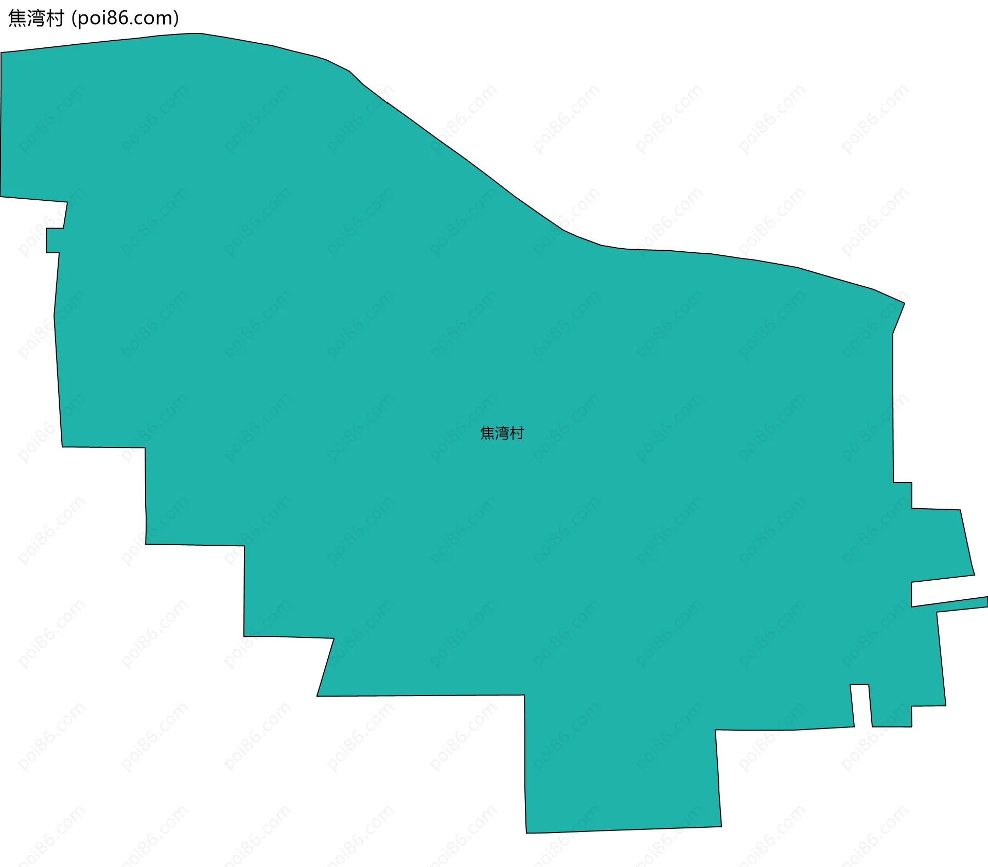 焦湾村边界地图