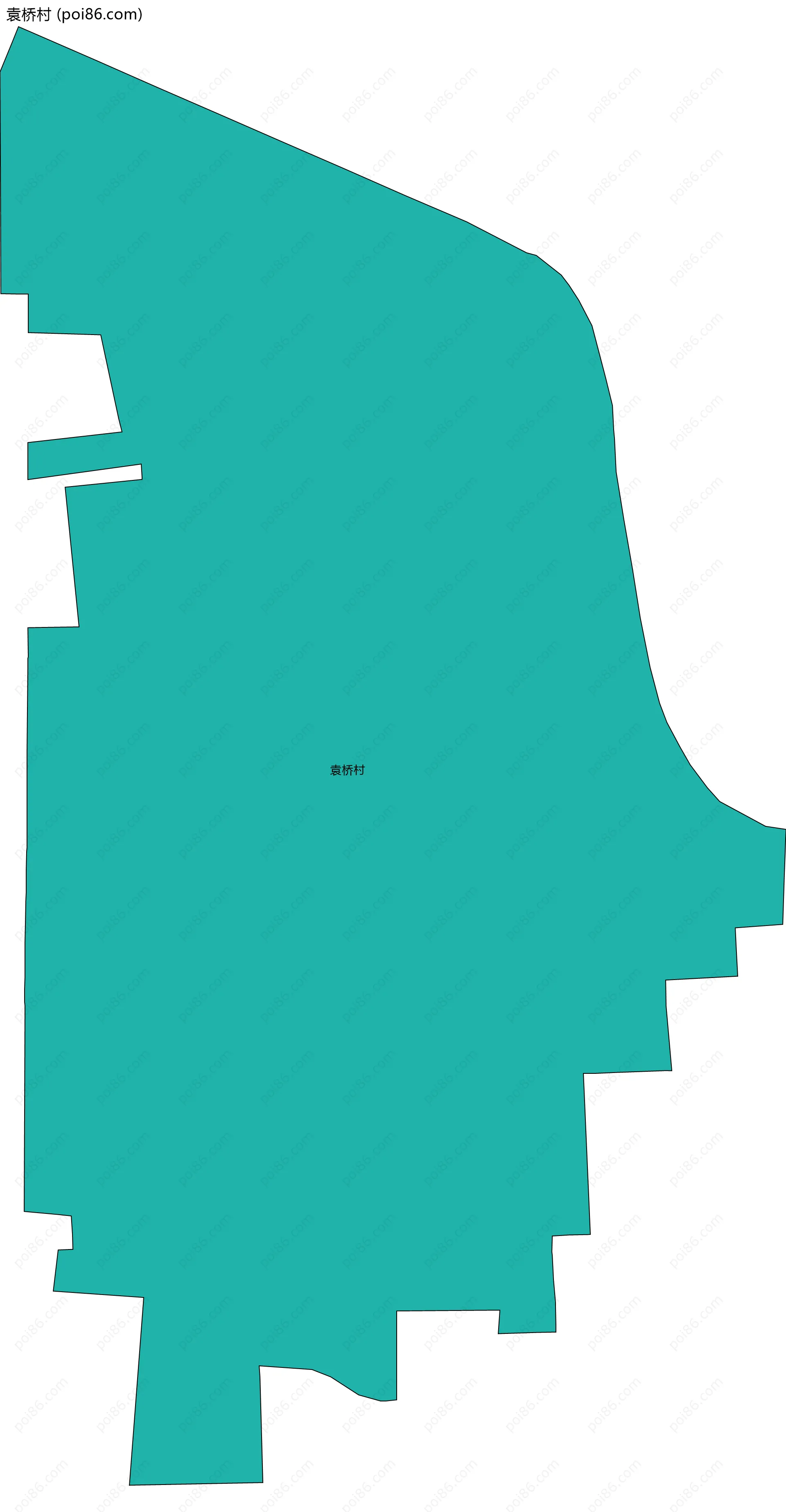 袁桥村边界地图