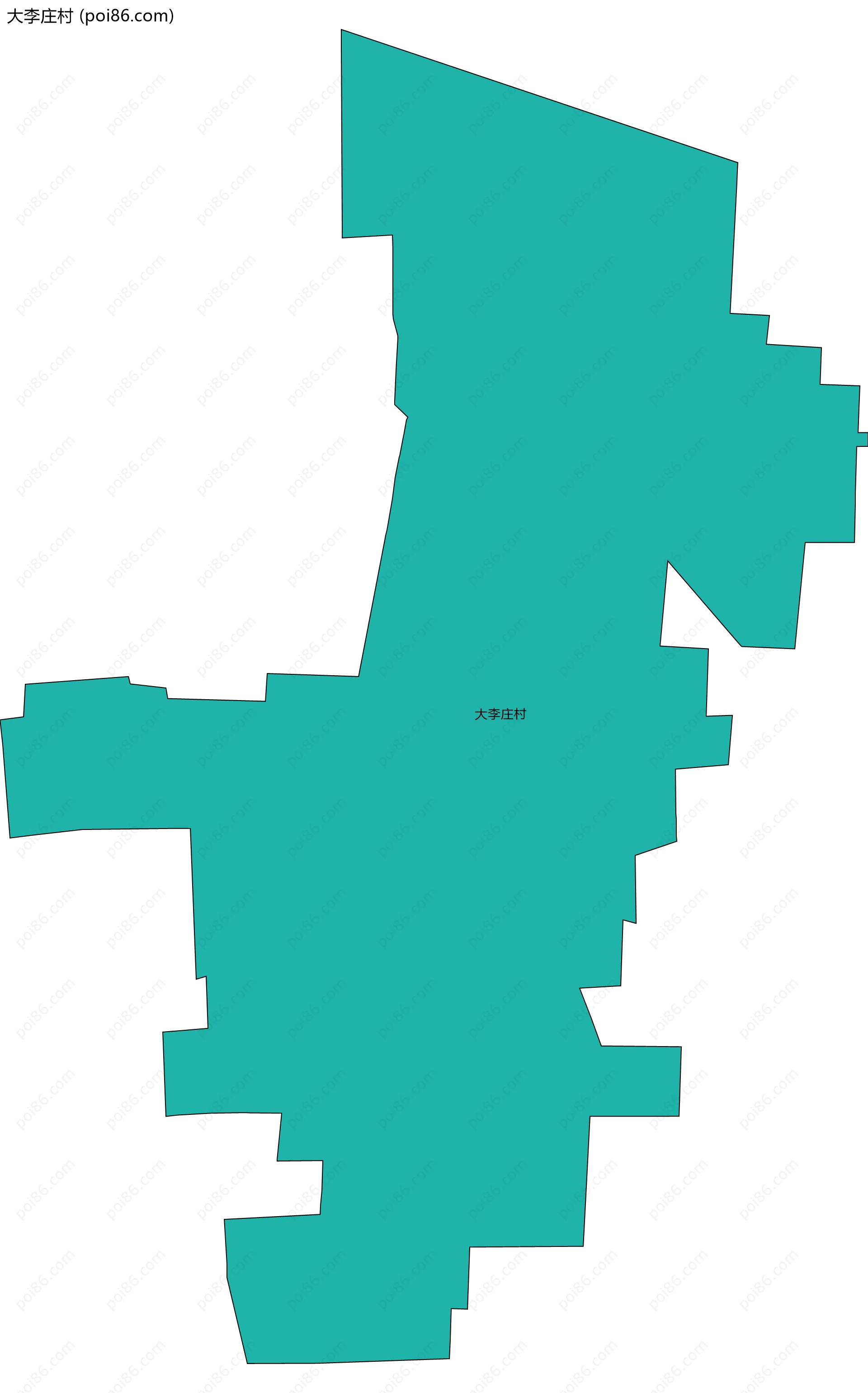 大李庄村边界地图