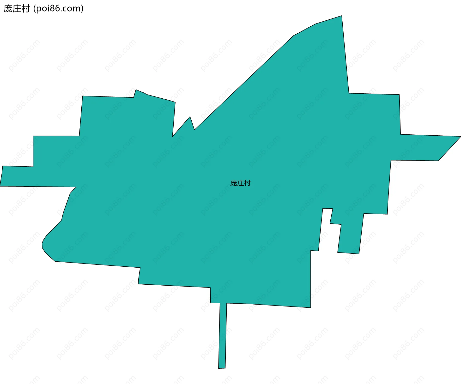庞庄村边界地图