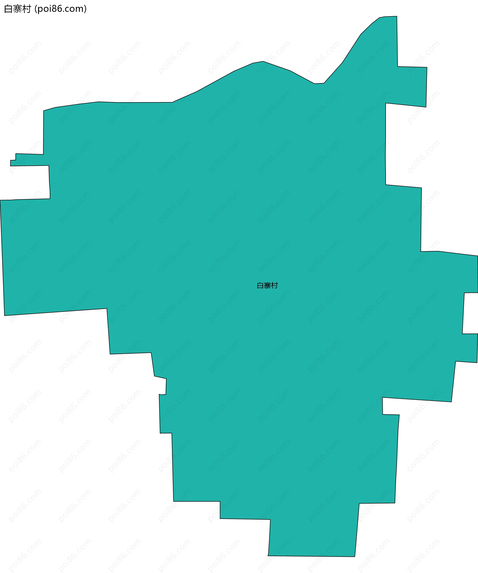 白寨村边界地图