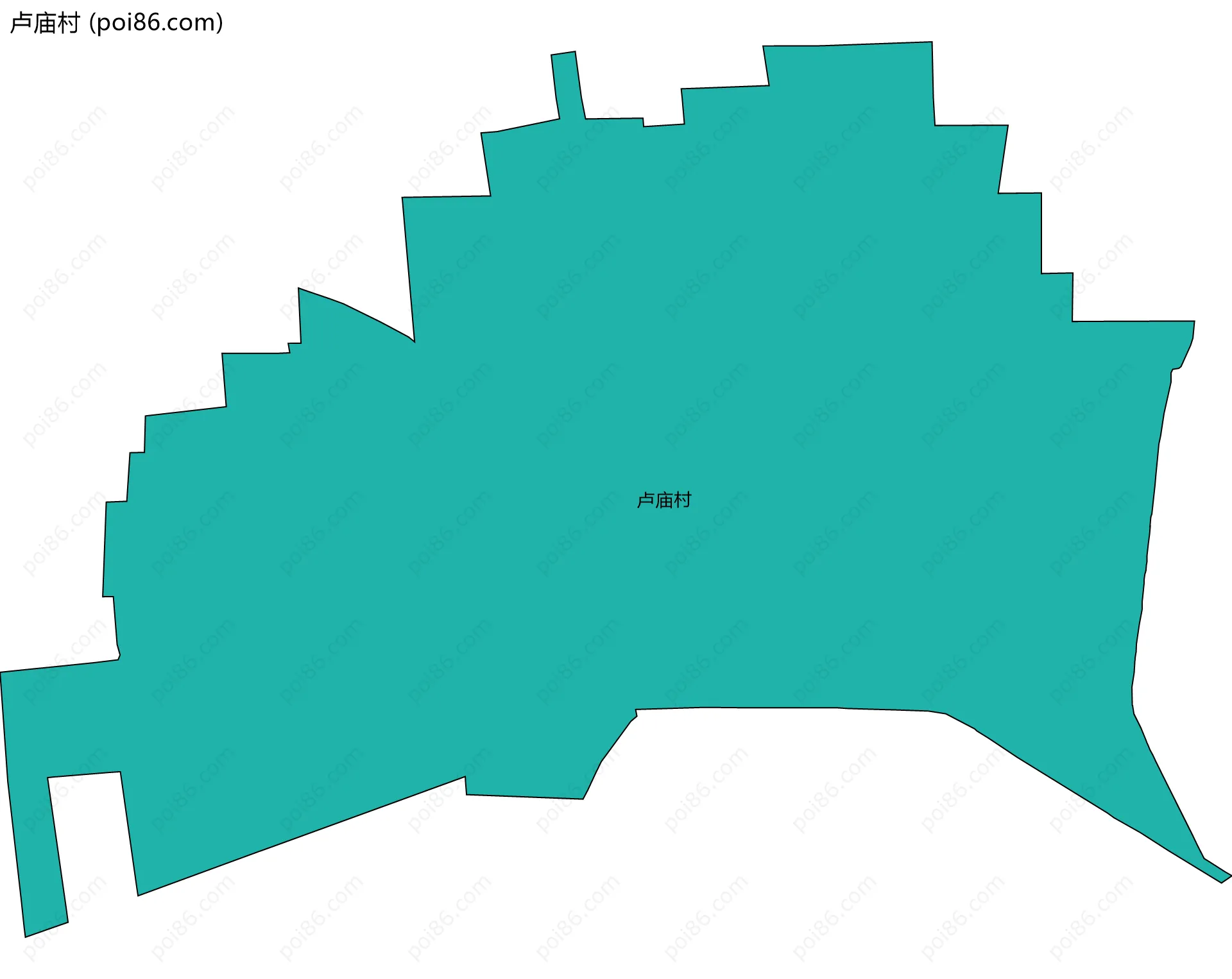 卢庙村边界地图
