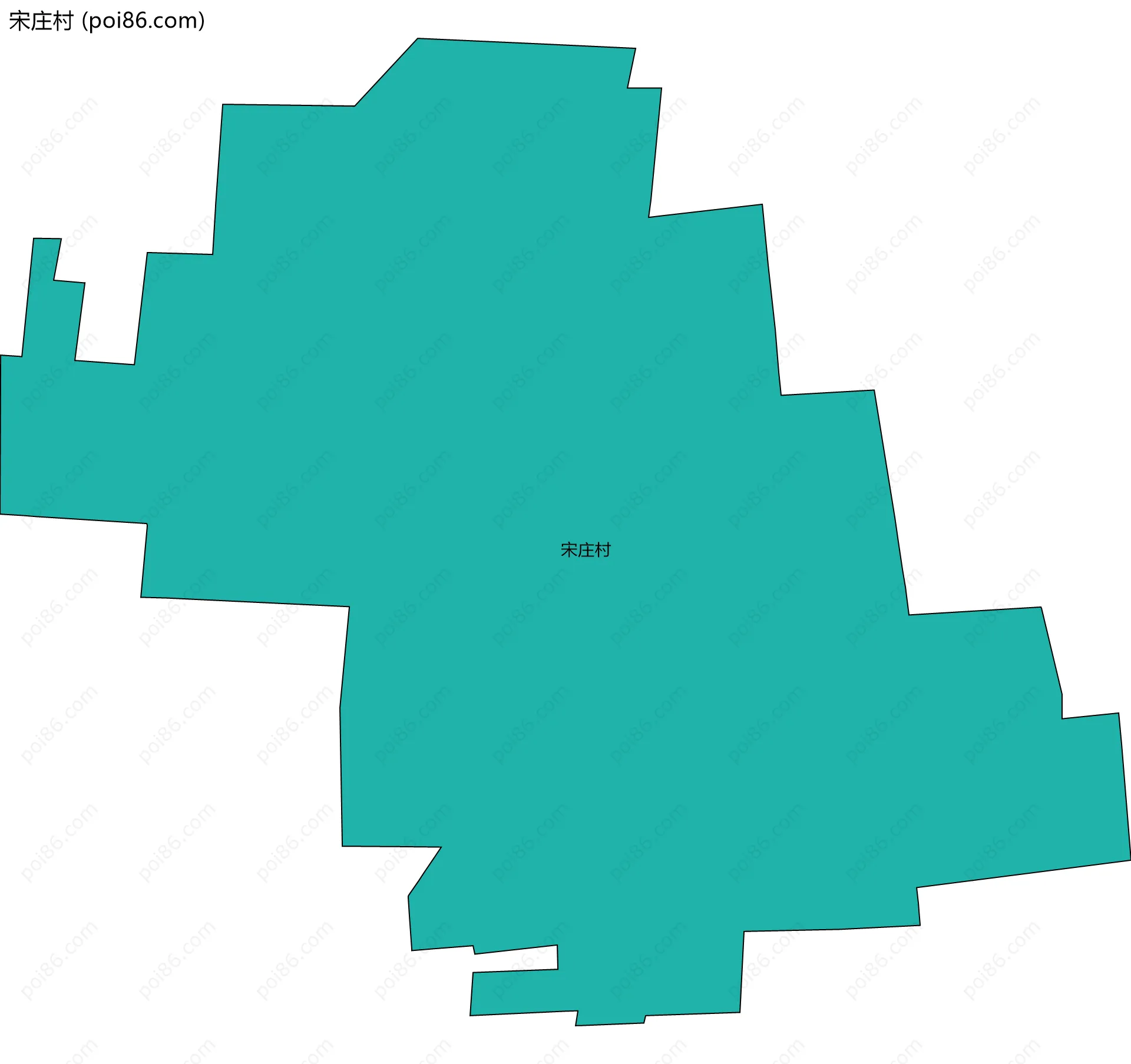 宋庄村边界地图