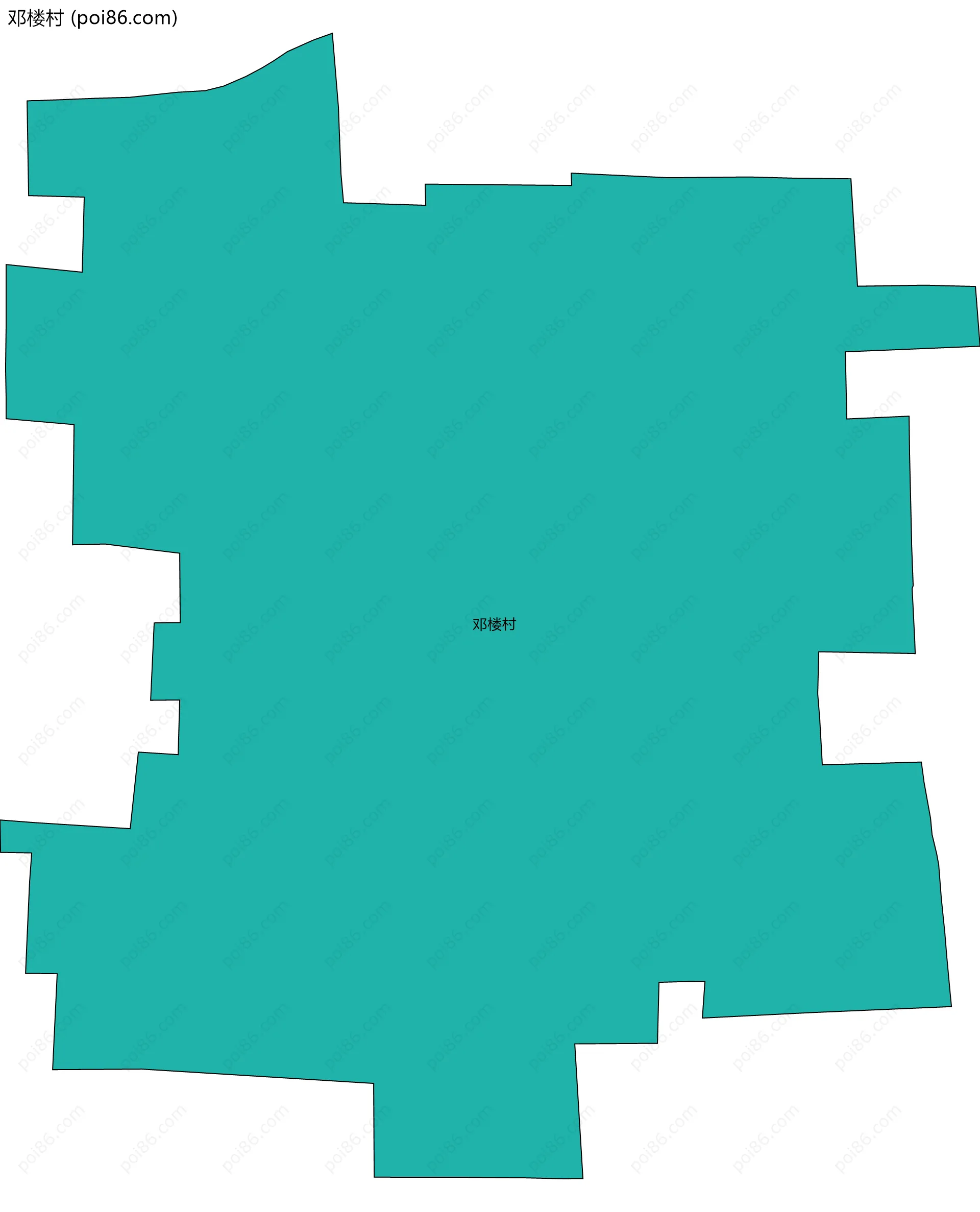 邓楼村边界地图