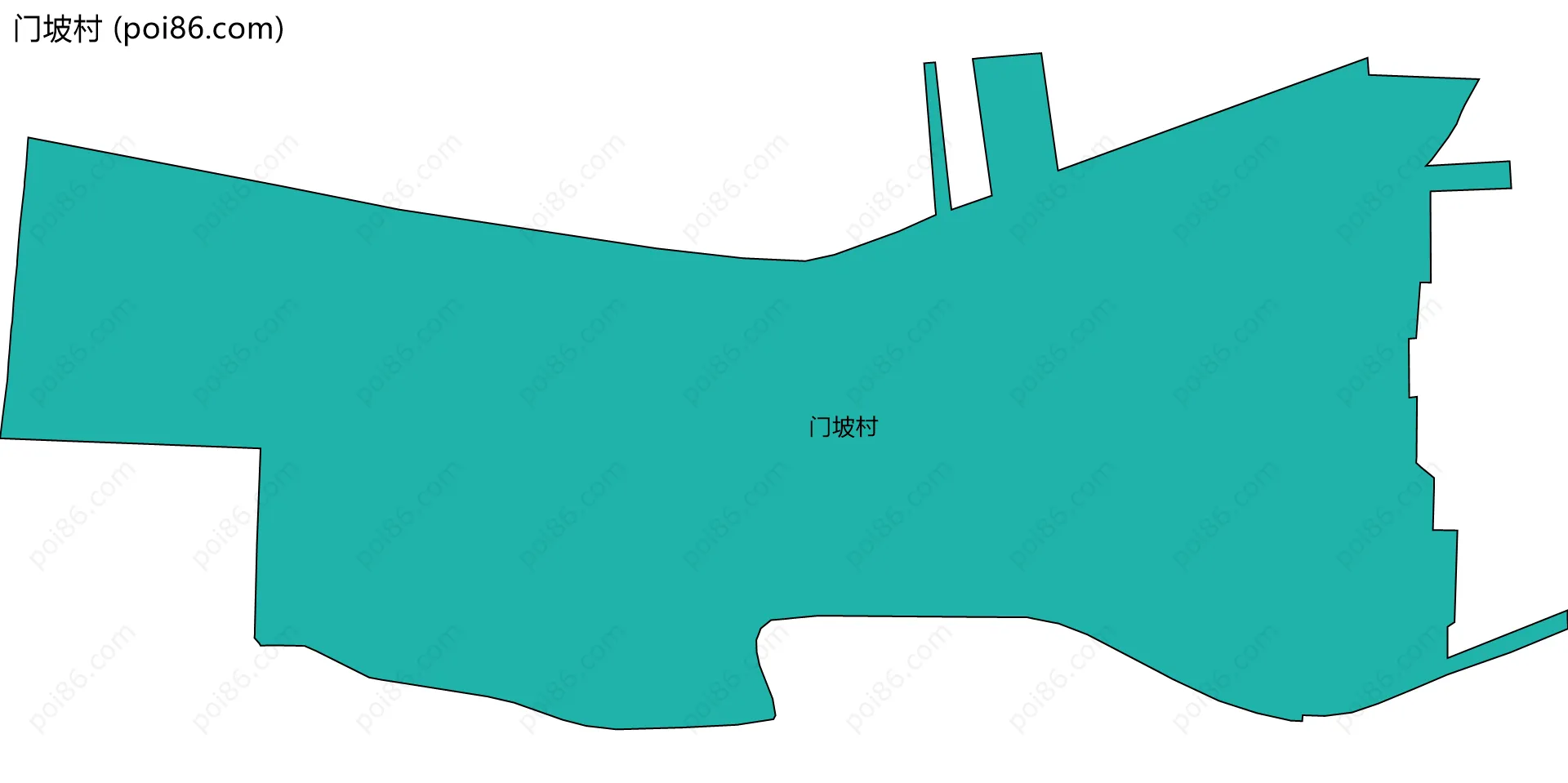 门坡村边界地图