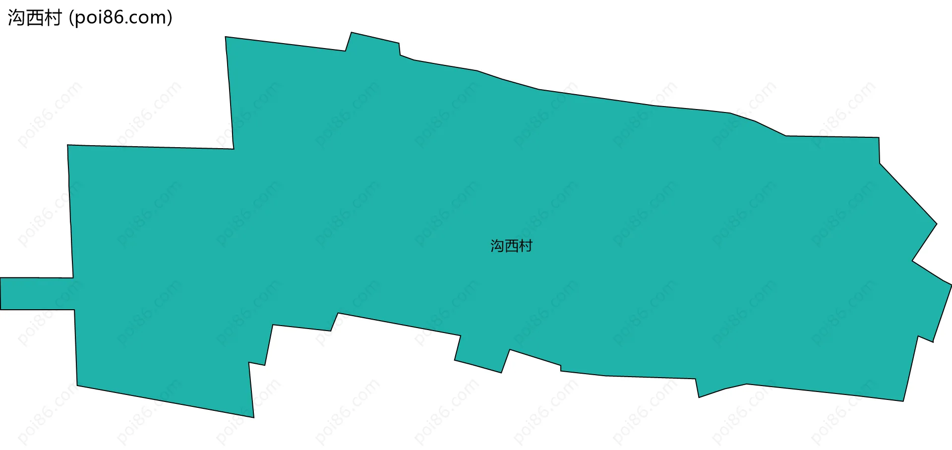沟西村边界地图