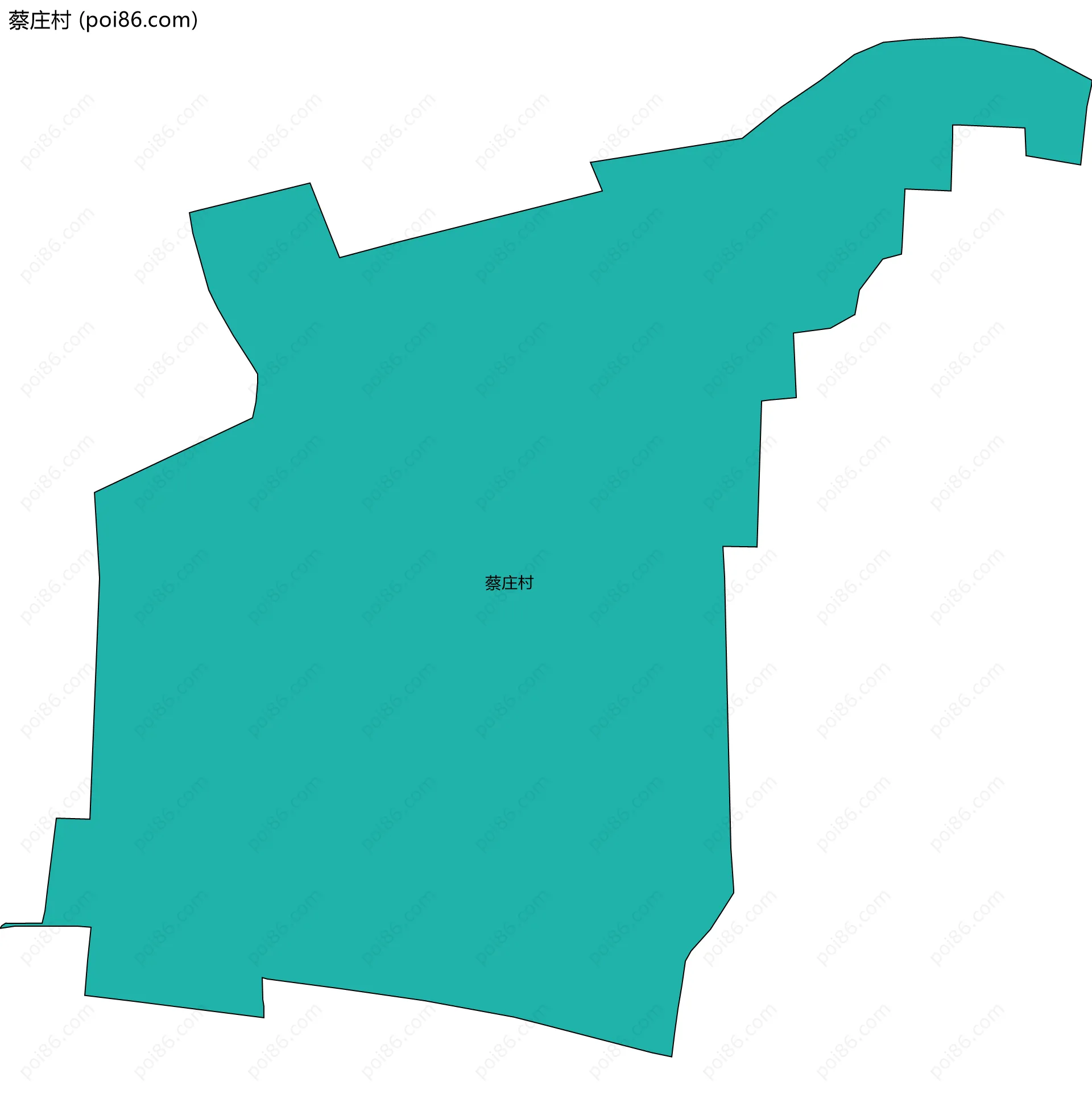 蔡庄村边界地图