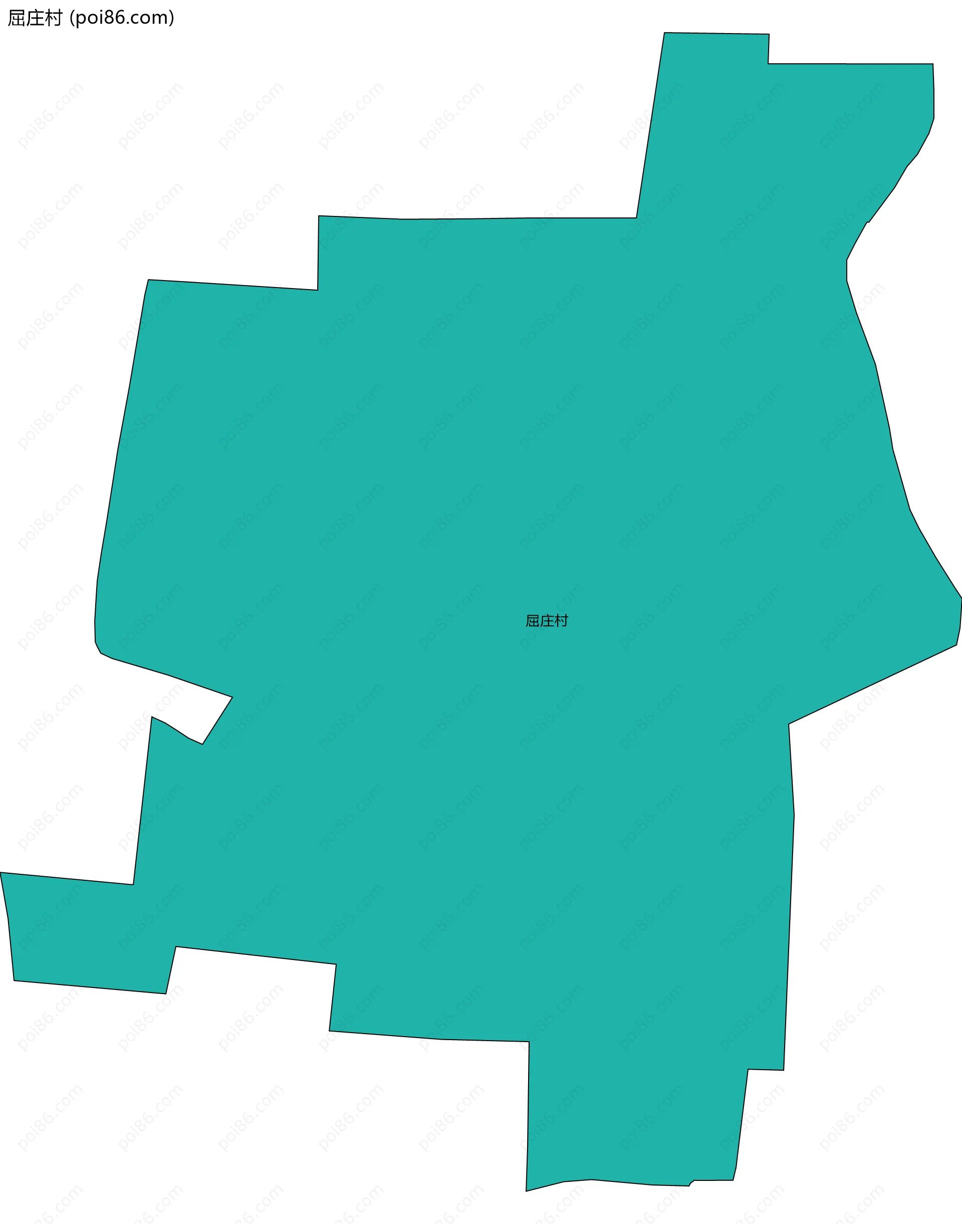 屈庄村边界地图