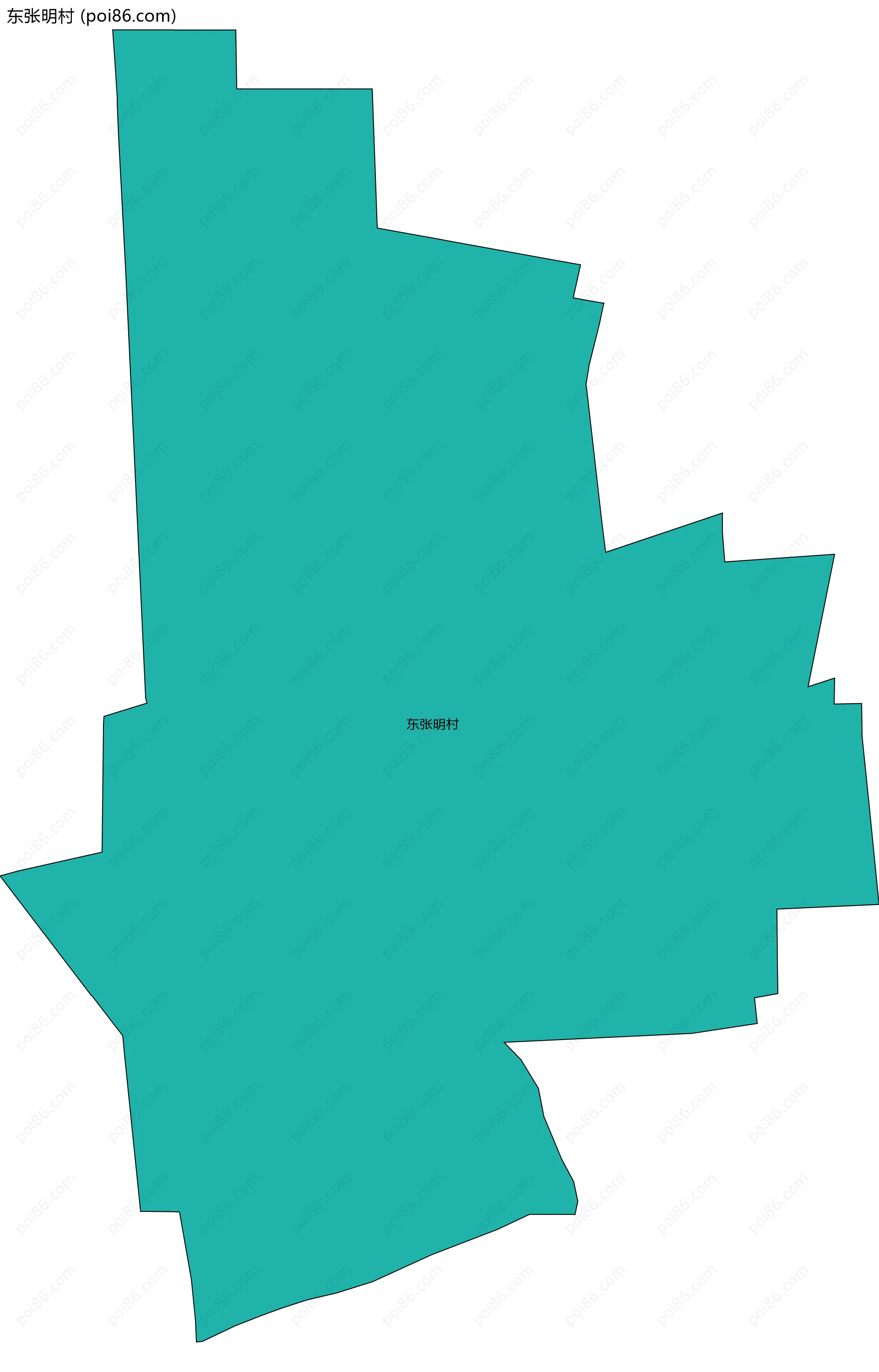 东张明村边界地图