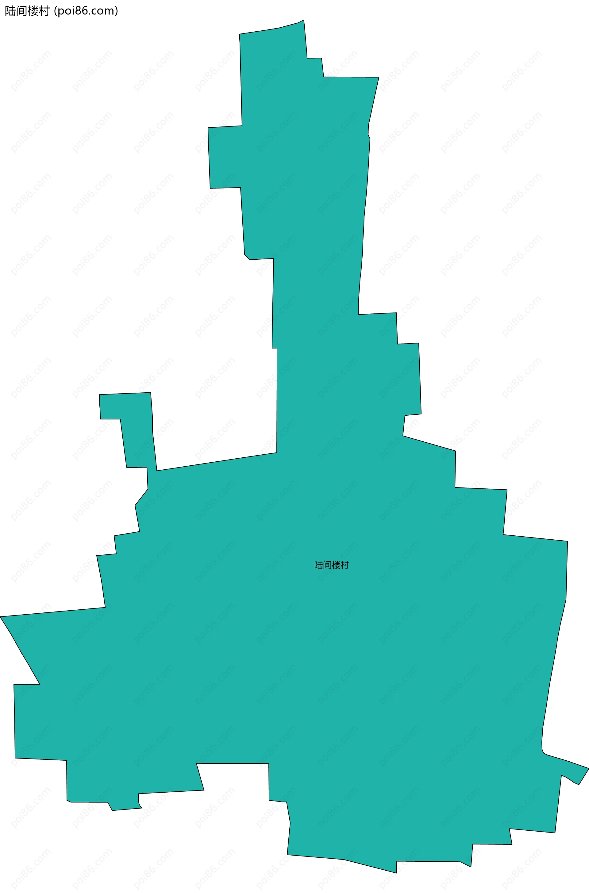 陆间楼村边界地图