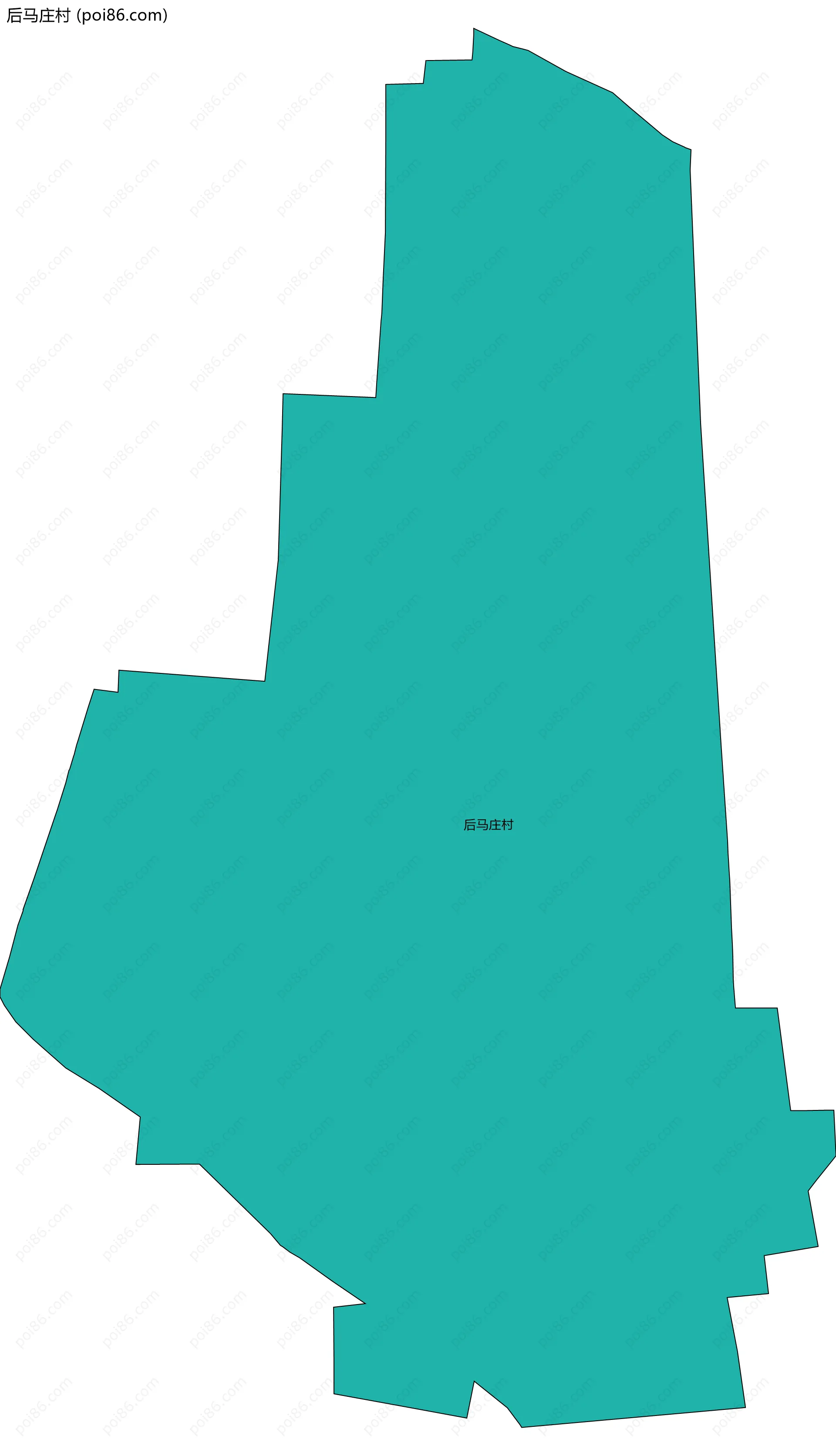 后马庄村边界地图