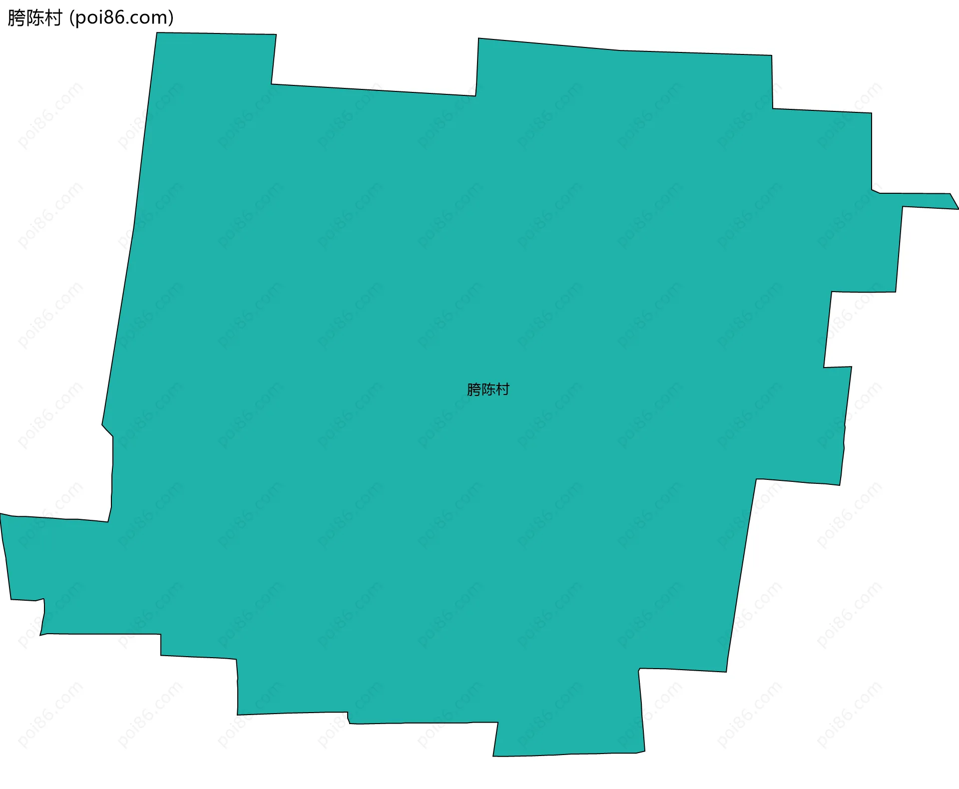 胯陈村边界地图