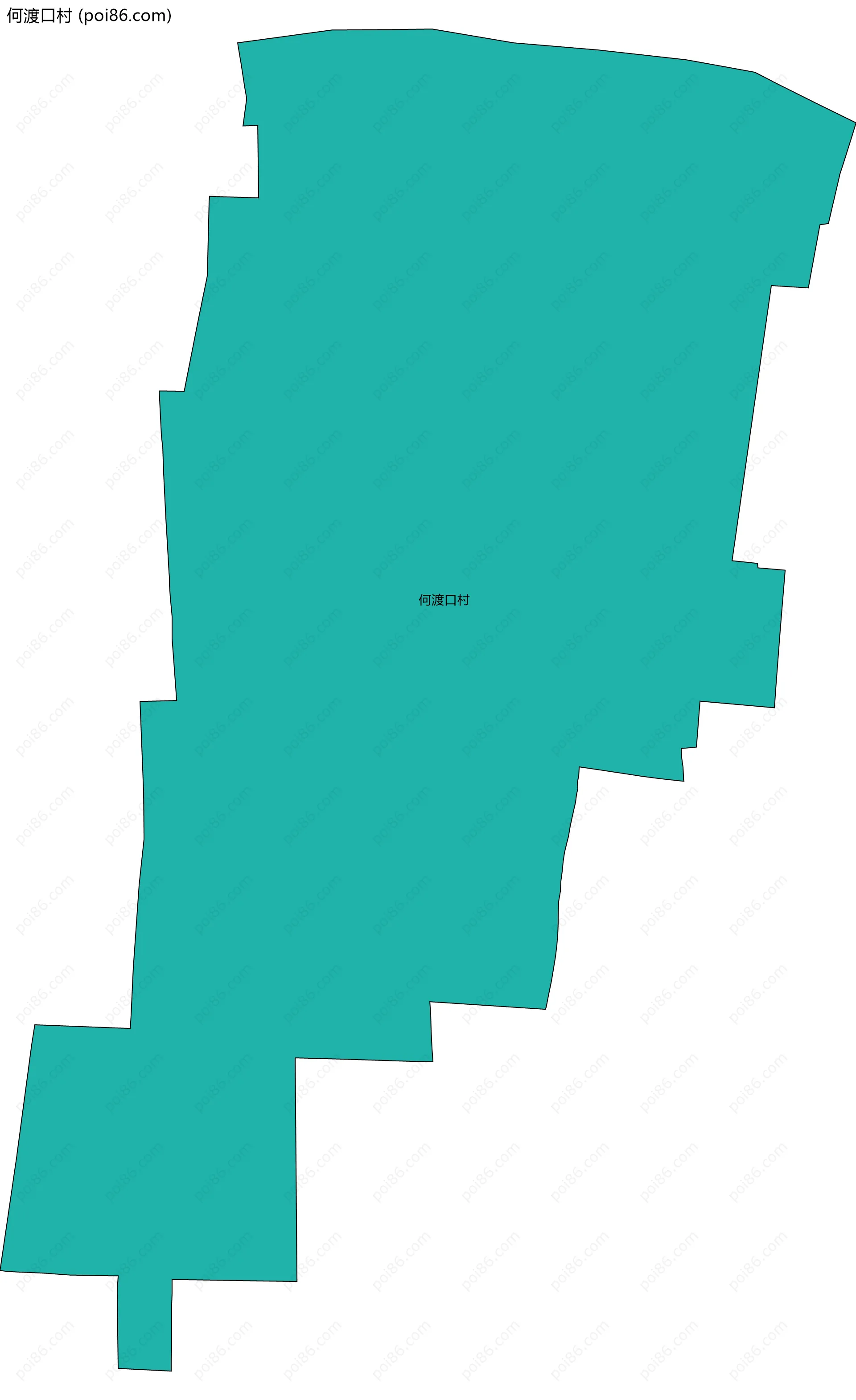 何渡口村边界地图