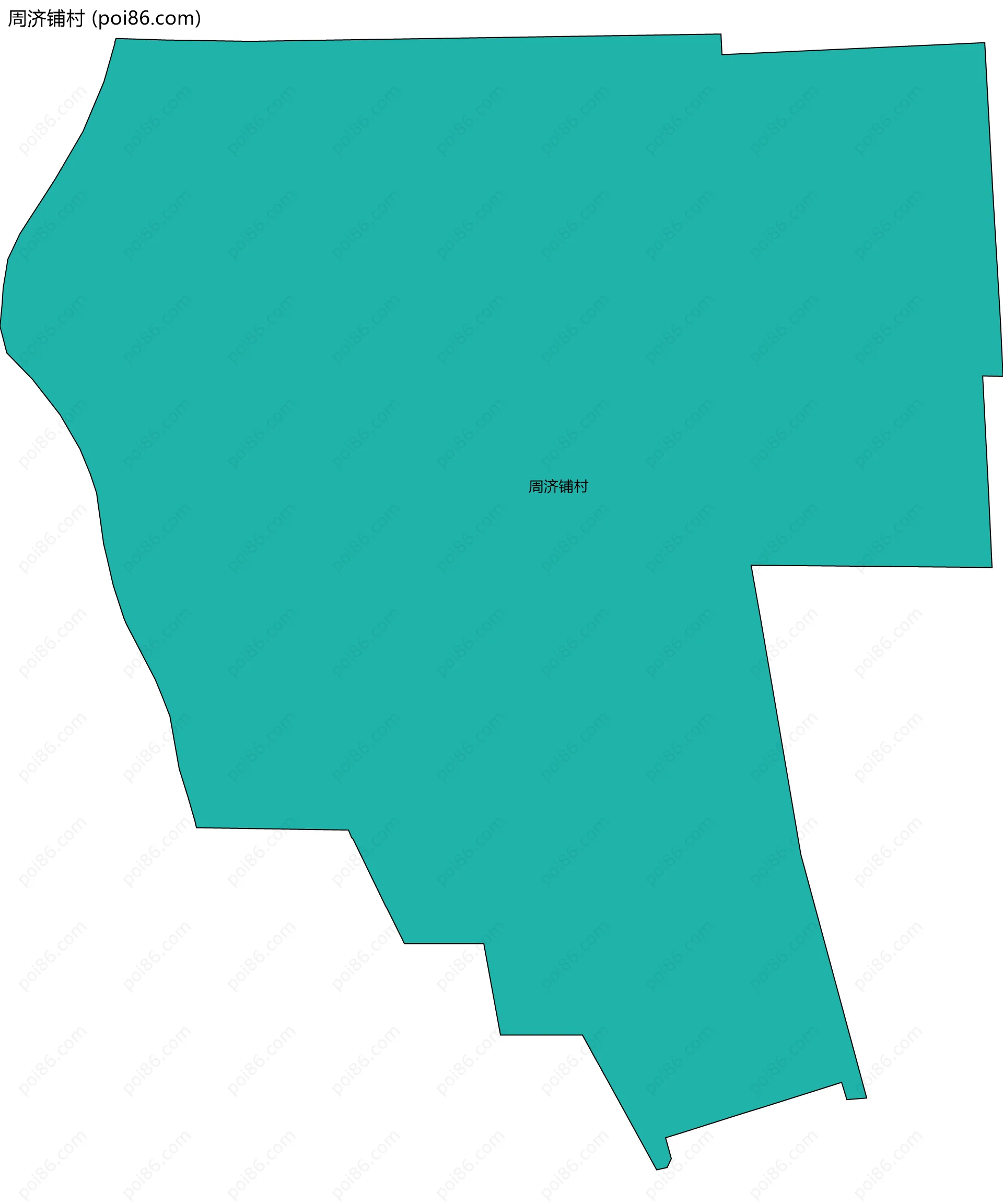 周济铺村边界地图