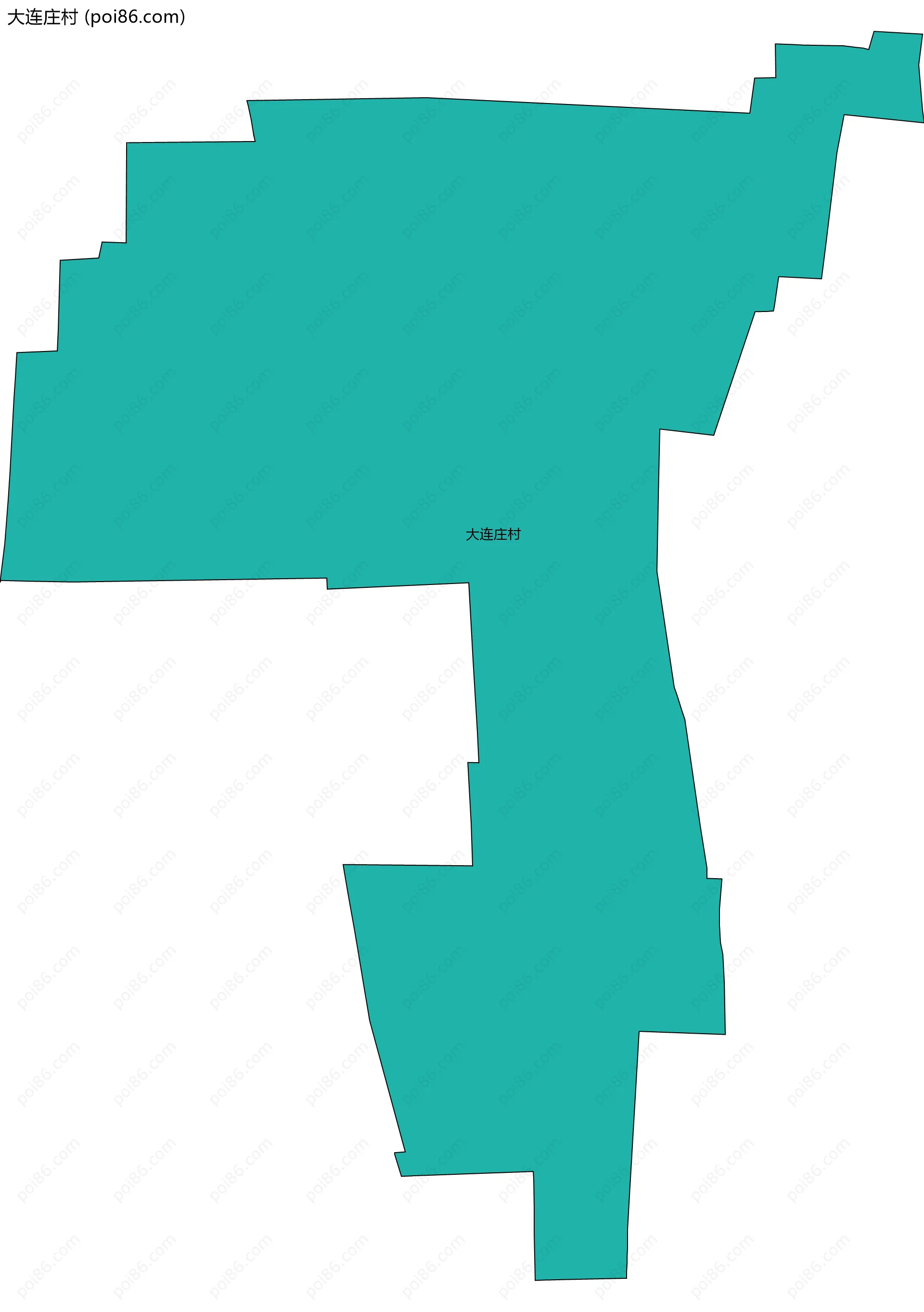 大连庄村边界地图