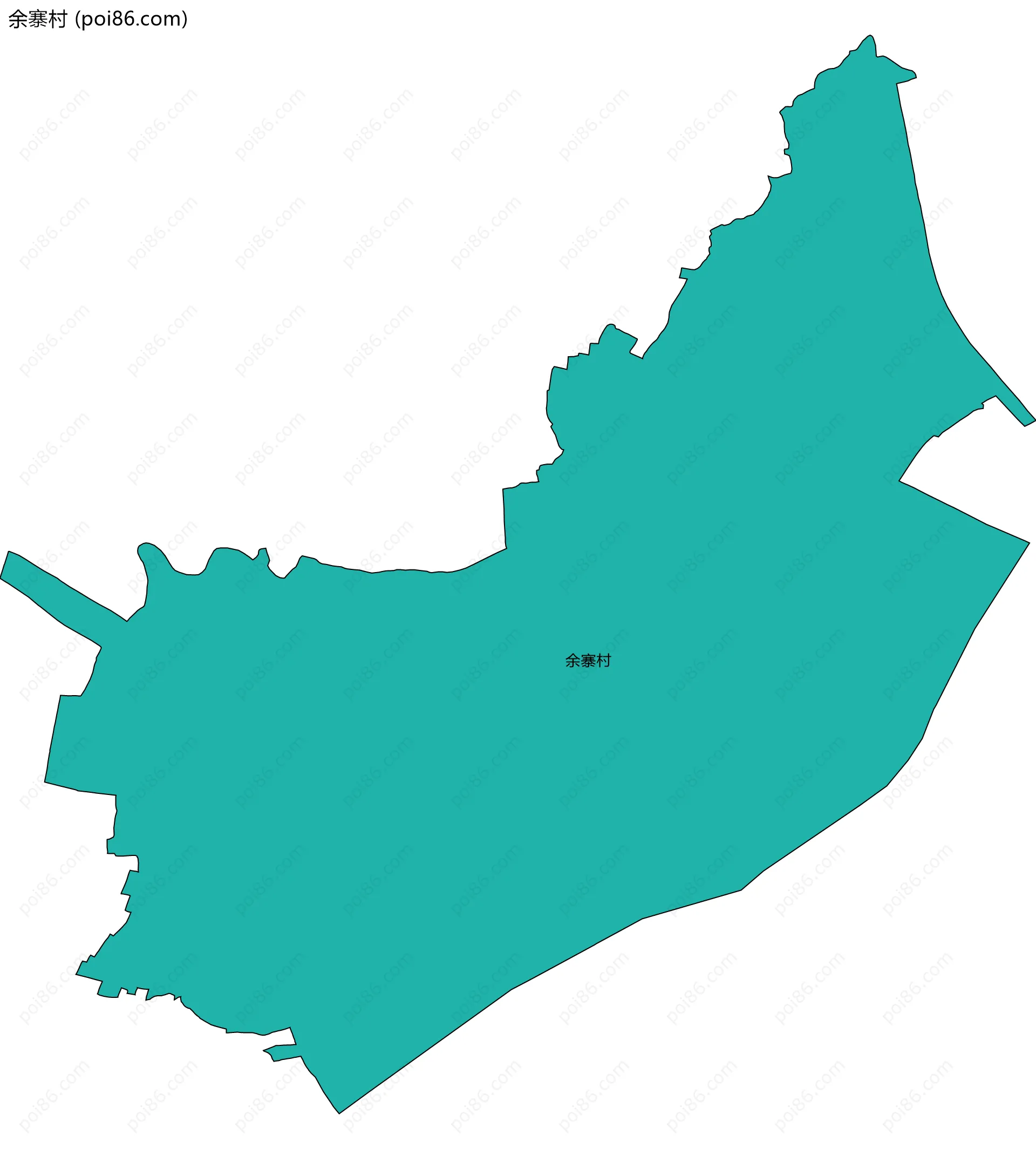 余寨村边界地图