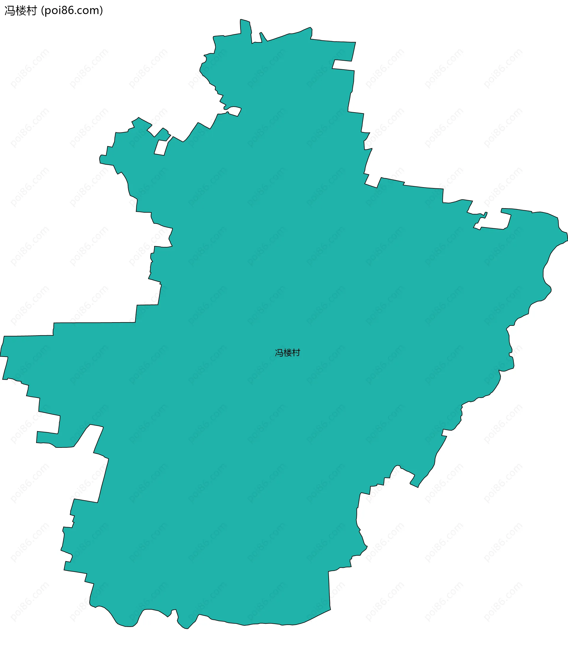 冯楼村边界地图