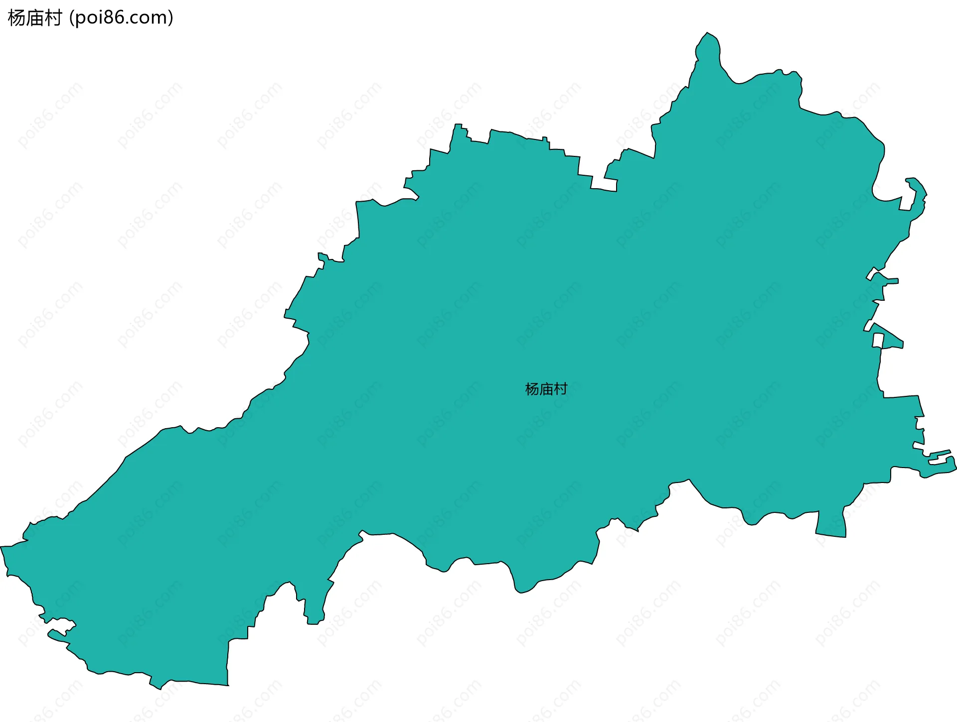 杨庙村边界地图