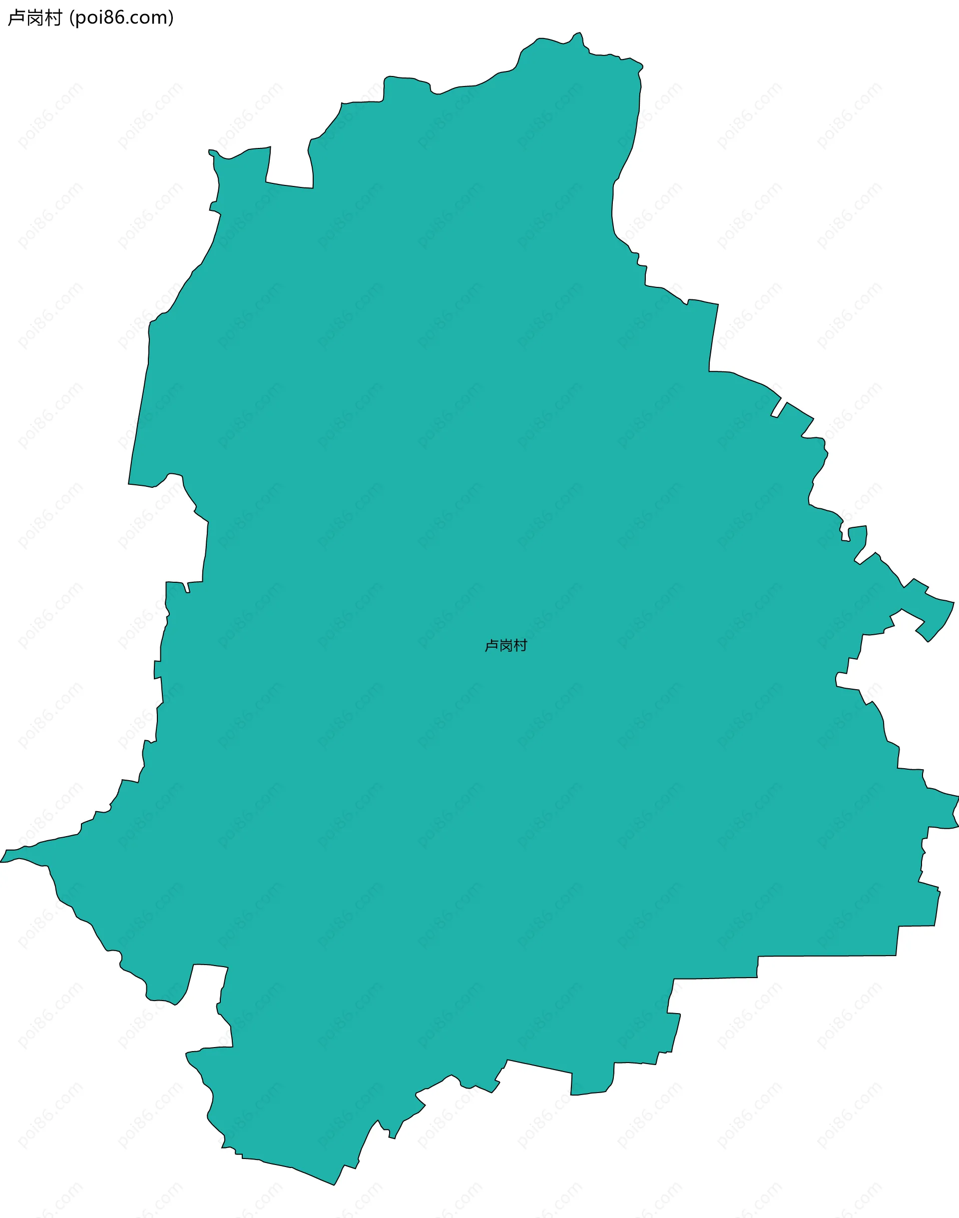 卢岗村边界地图