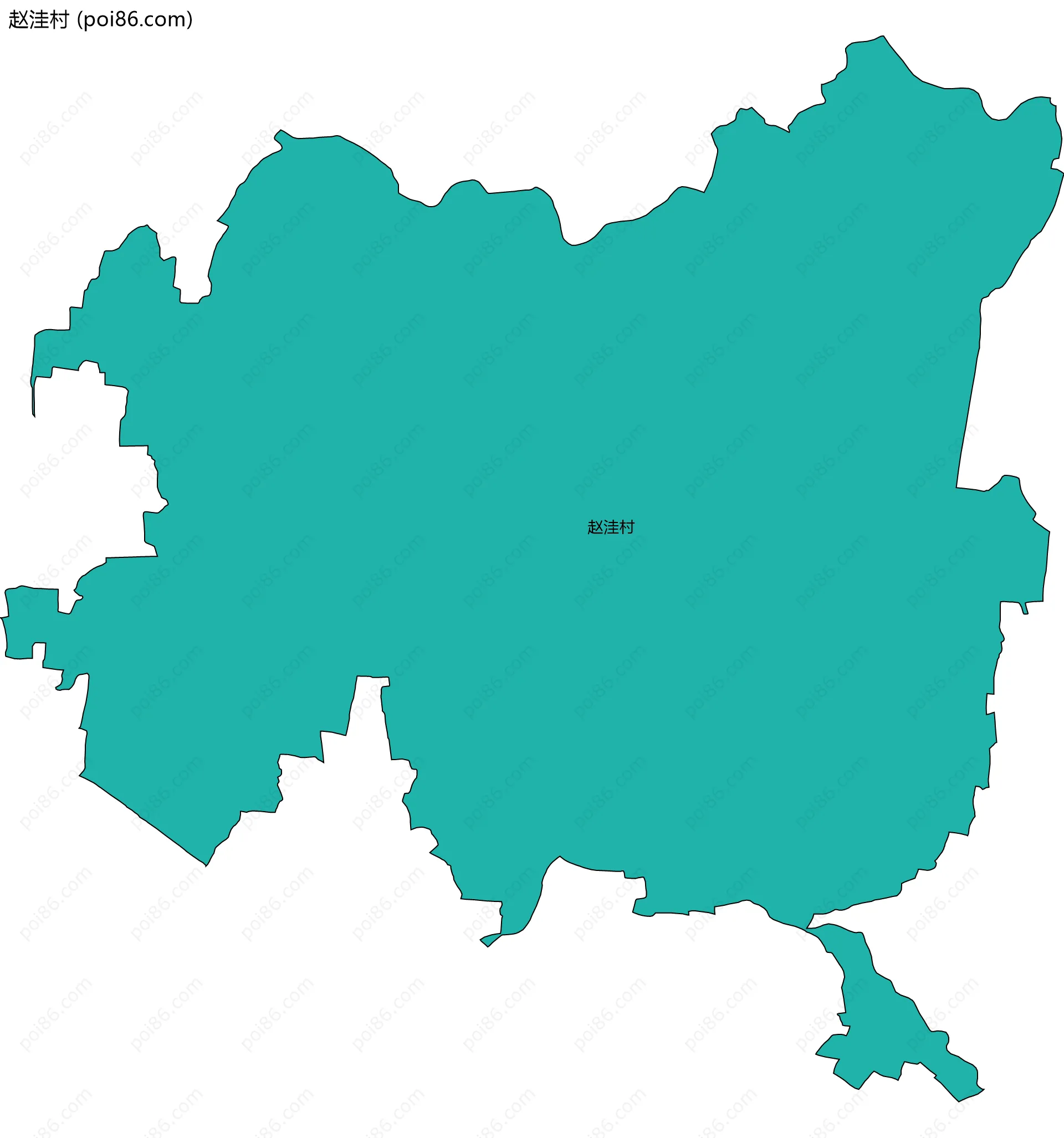 赵洼村边界地图