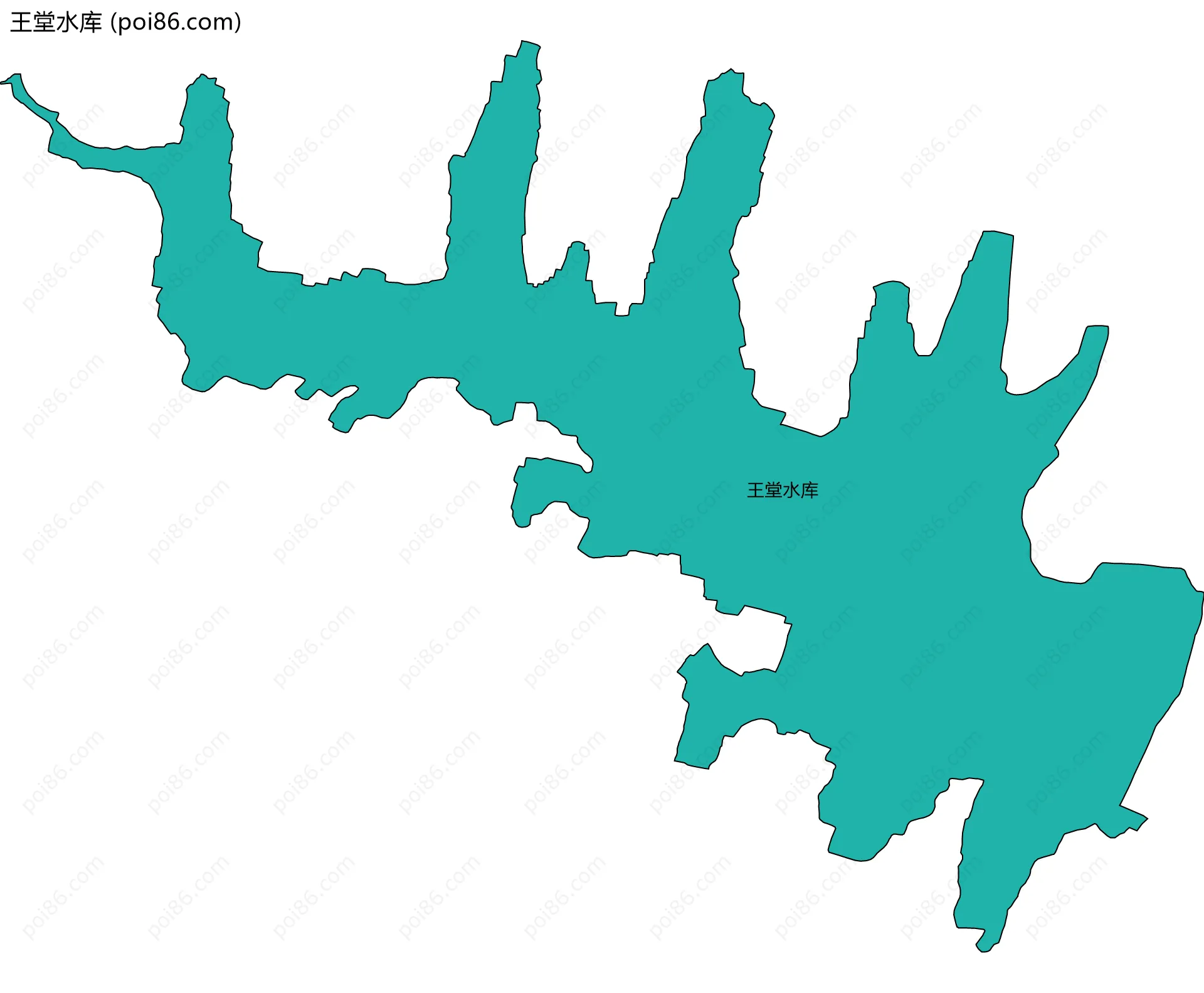 王堂水库边界地图