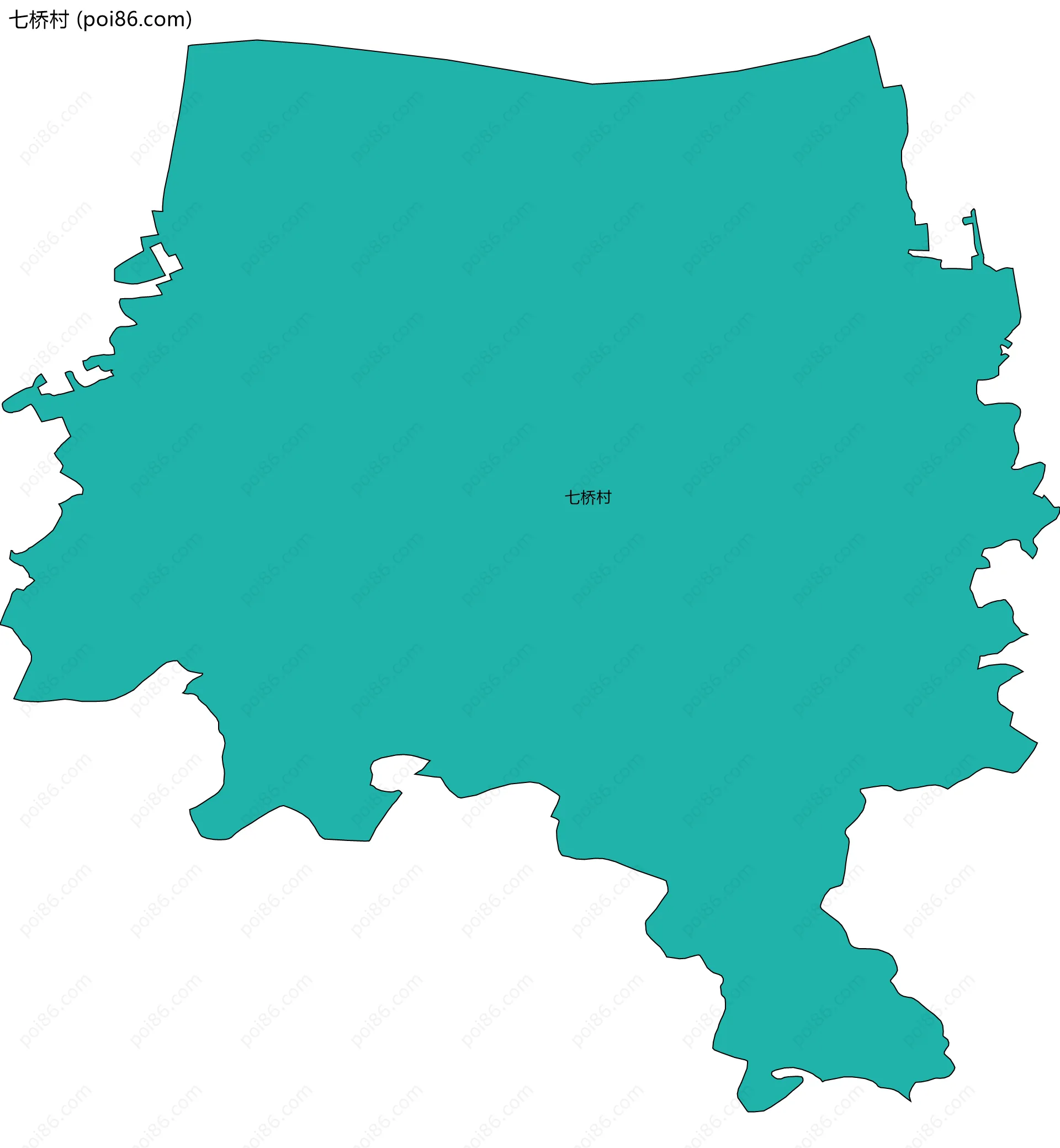七桥村边界地图