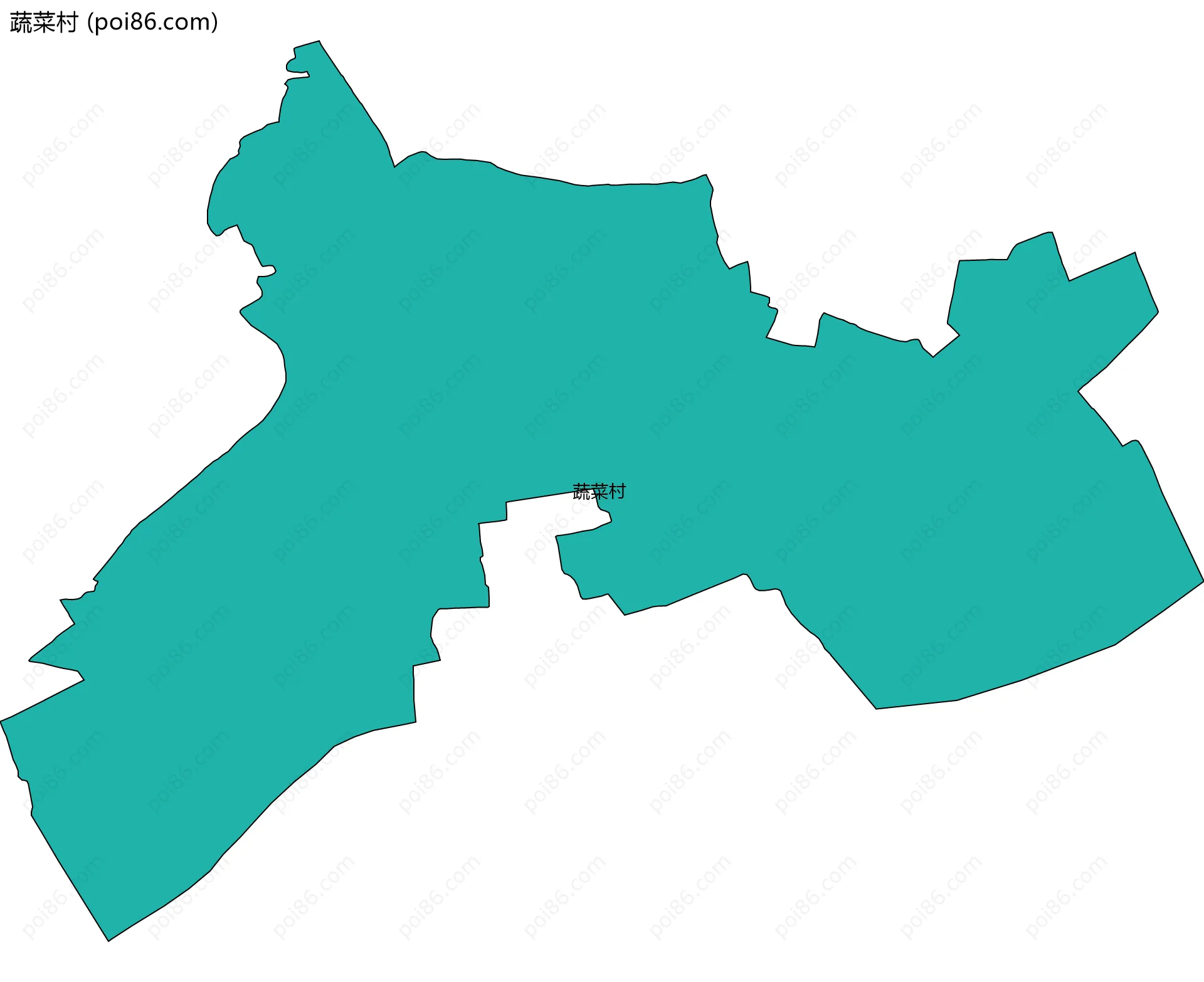 蔬菜村边界地图