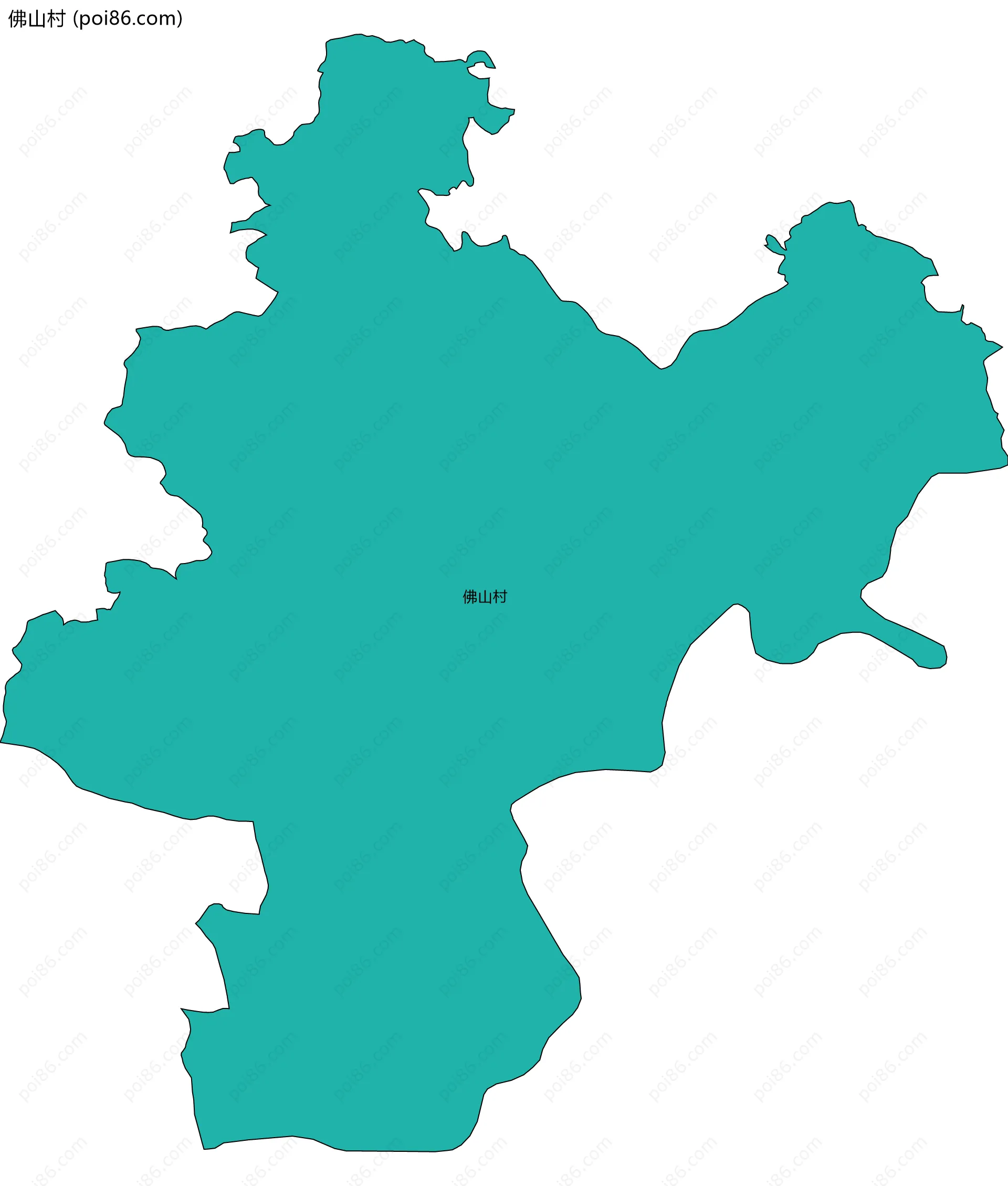 佛山村边界地图