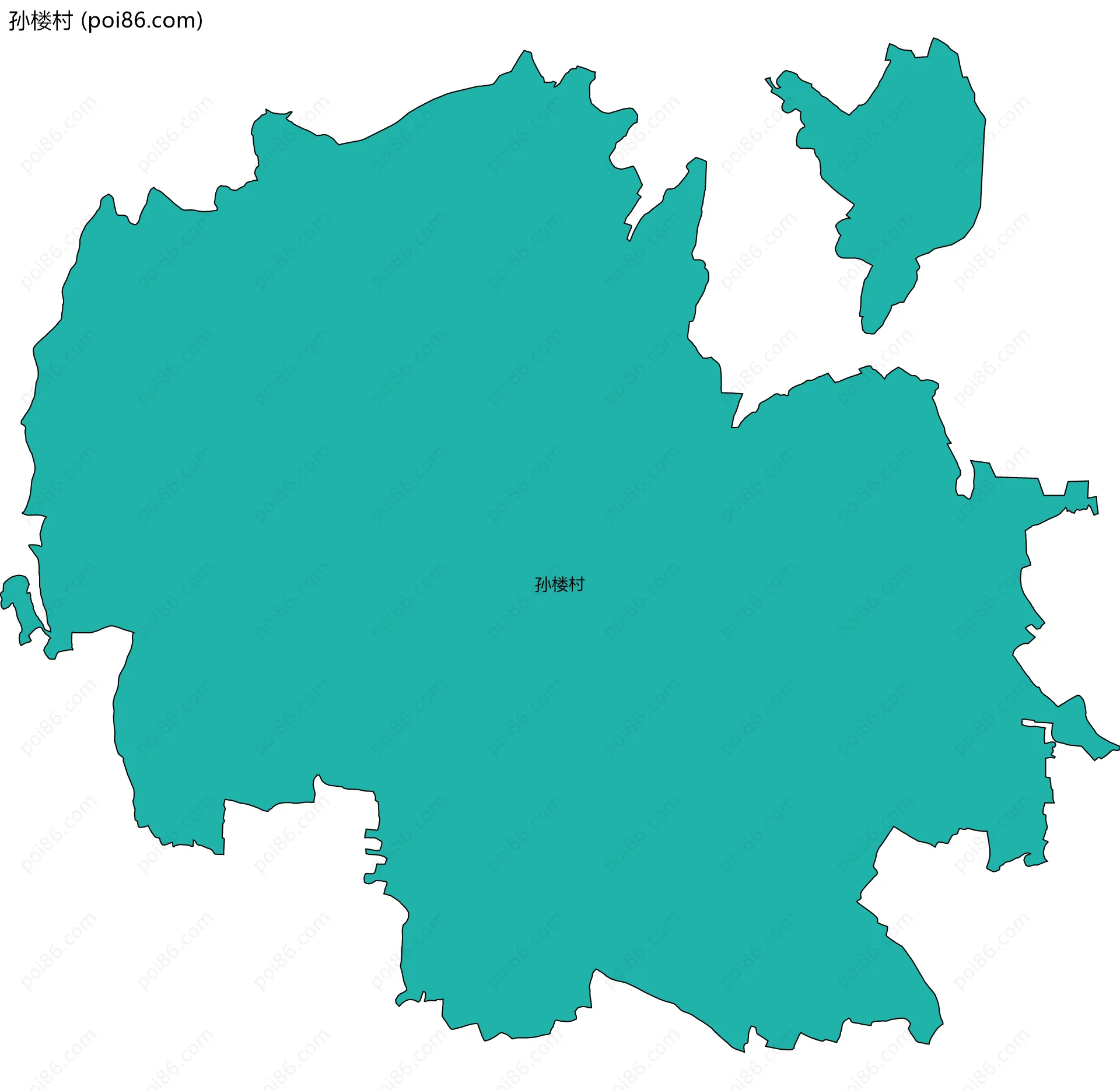 孙楼村边界地图