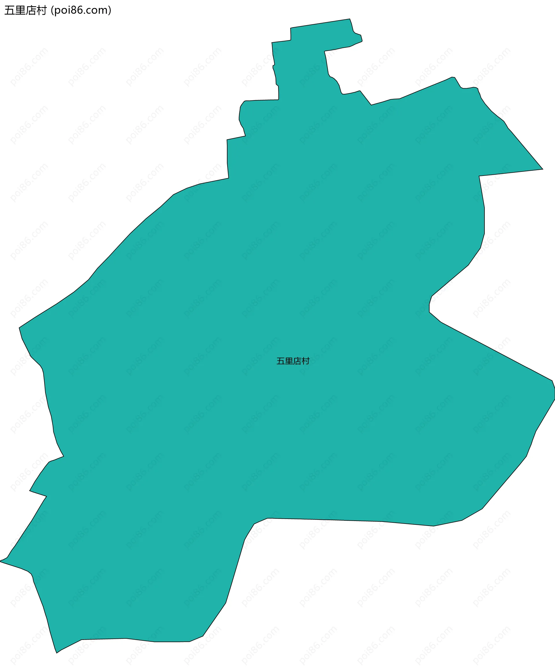 五里店村边界地图