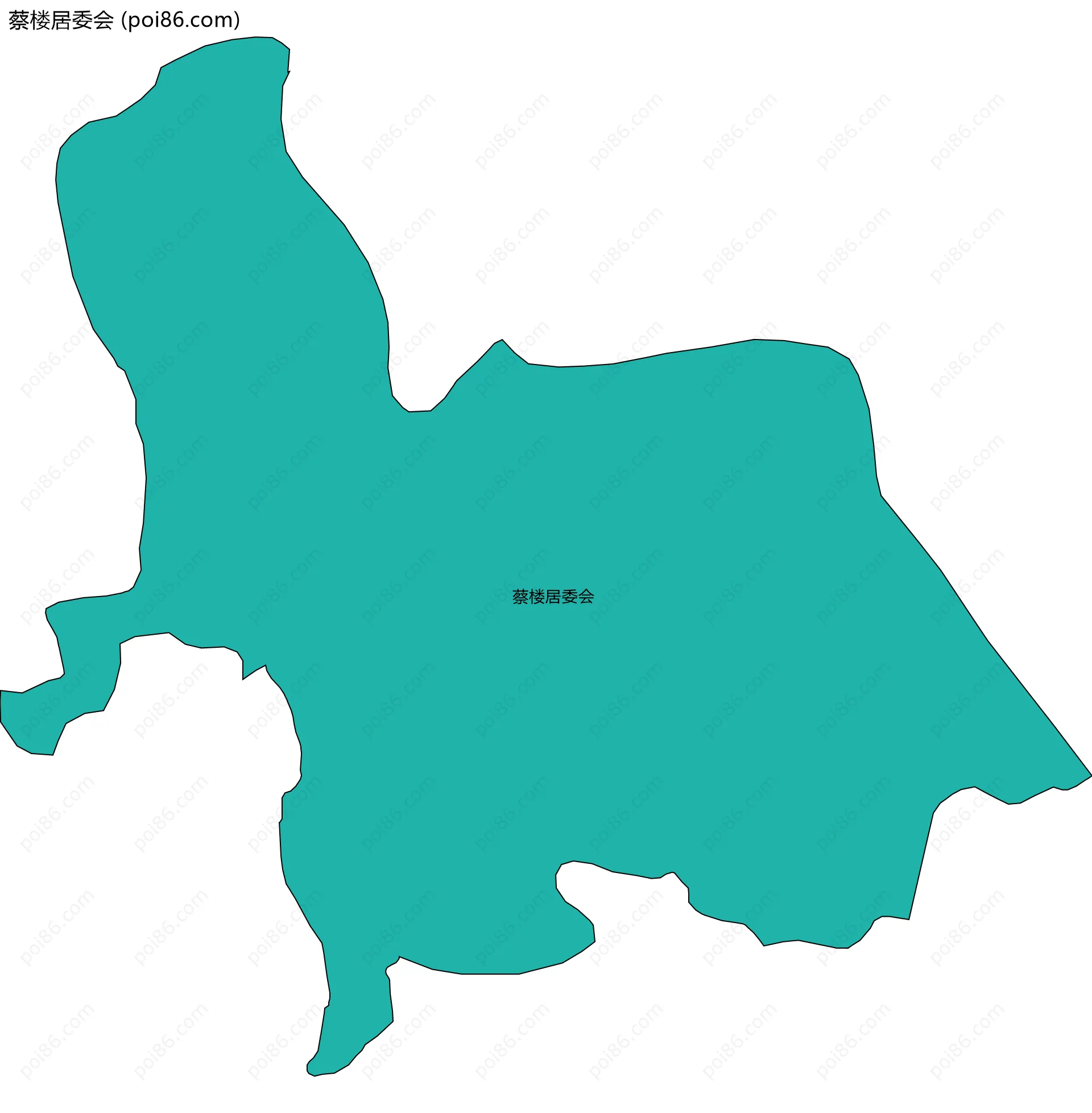 蔡楼居委会边界地图